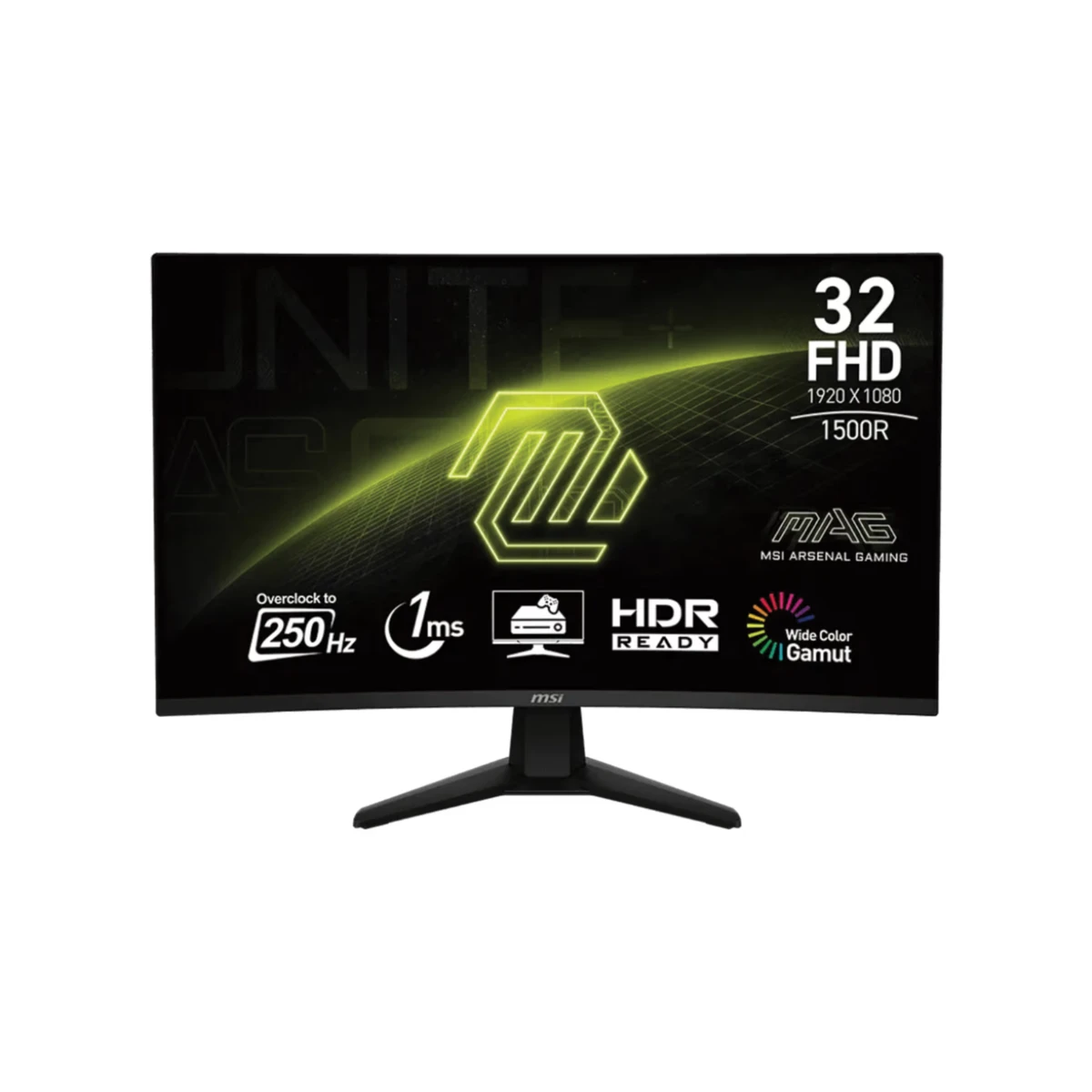 MSI MAG 32C6X 32" FHD VA 250Hz (OC) 1ms Curved Gaming Monitor - Black | 9S6-3DD41M-028