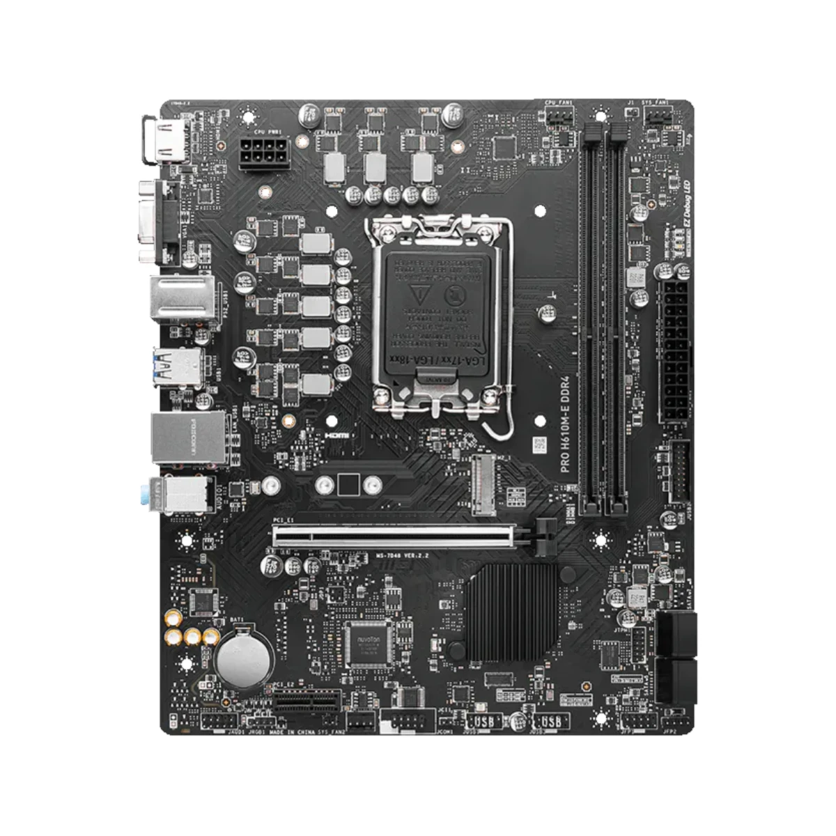MSI PRO H610M-E DDR4 Intel LGA1700 mATX Motherboard - 911-7D48-007 view 2