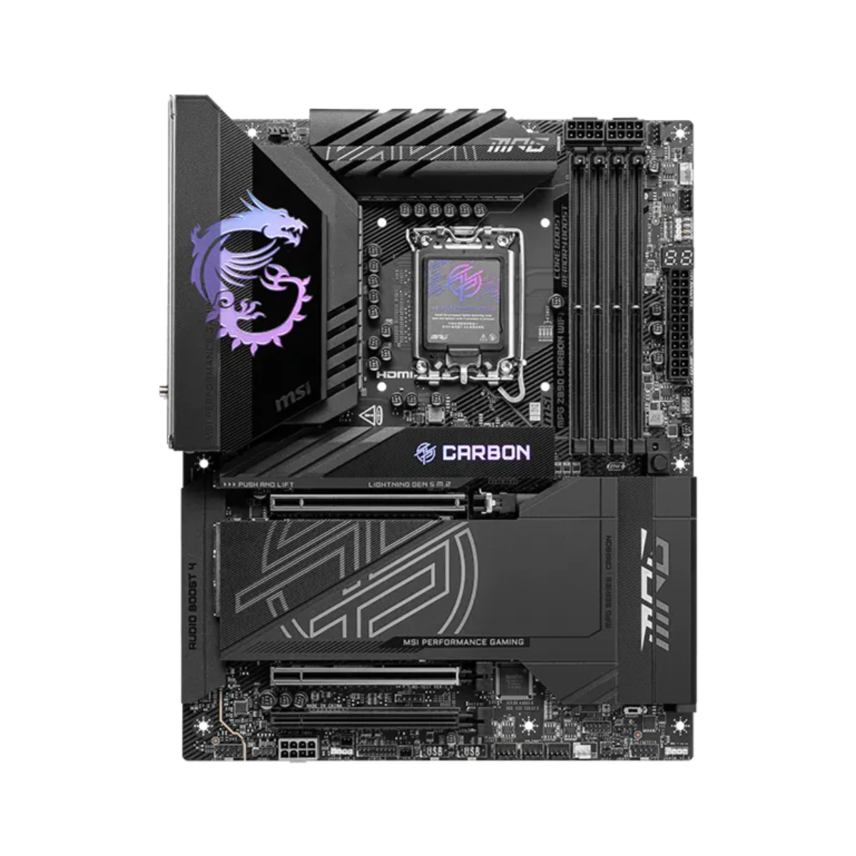 MSI MPG Z890 CARBON WIFI LGA 1851 ATX Gaming Motherboard – Black - 911-7E17-001 view 2