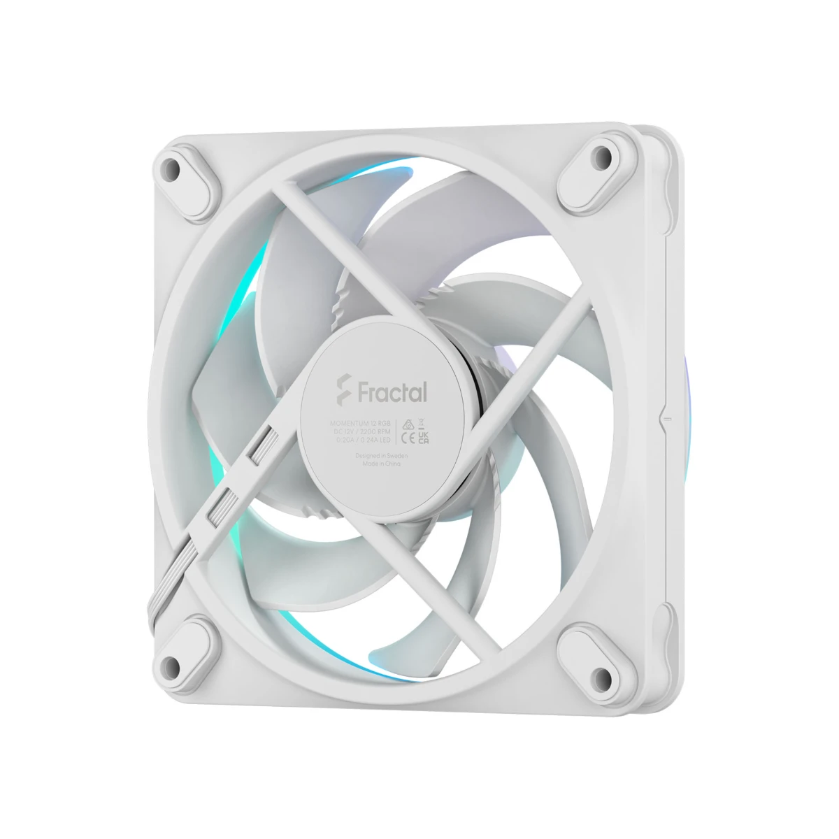 Fractal Design Momentum 12 ARGB 120mm Fan - White | FD-F-MR1-1202 view 4