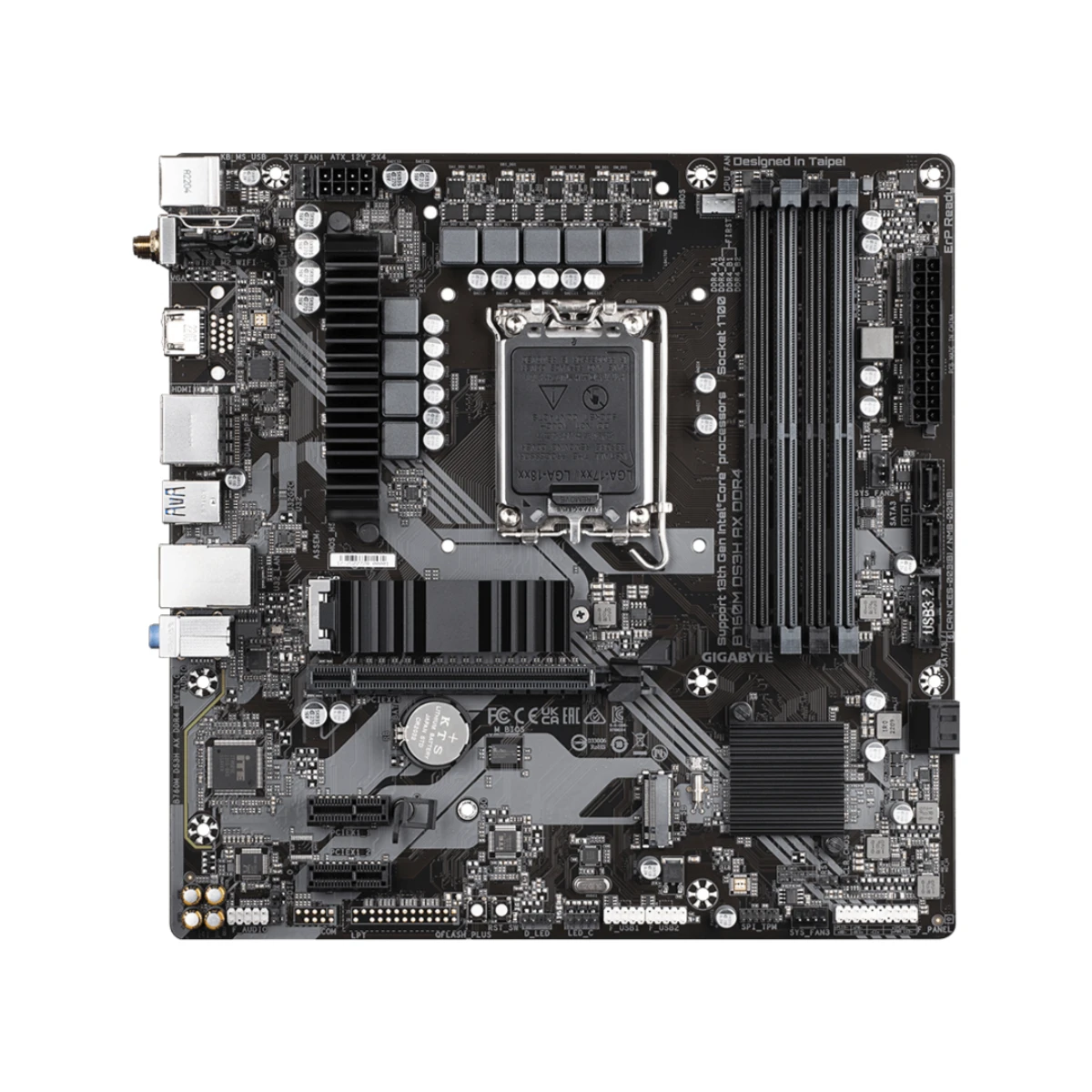 Gigabyte B760M DS3H AX DDR4 Micro-ATX Gaming Motherboard Intel LGA 1700 - B760M-DS3H-AX-DDR4 view 2