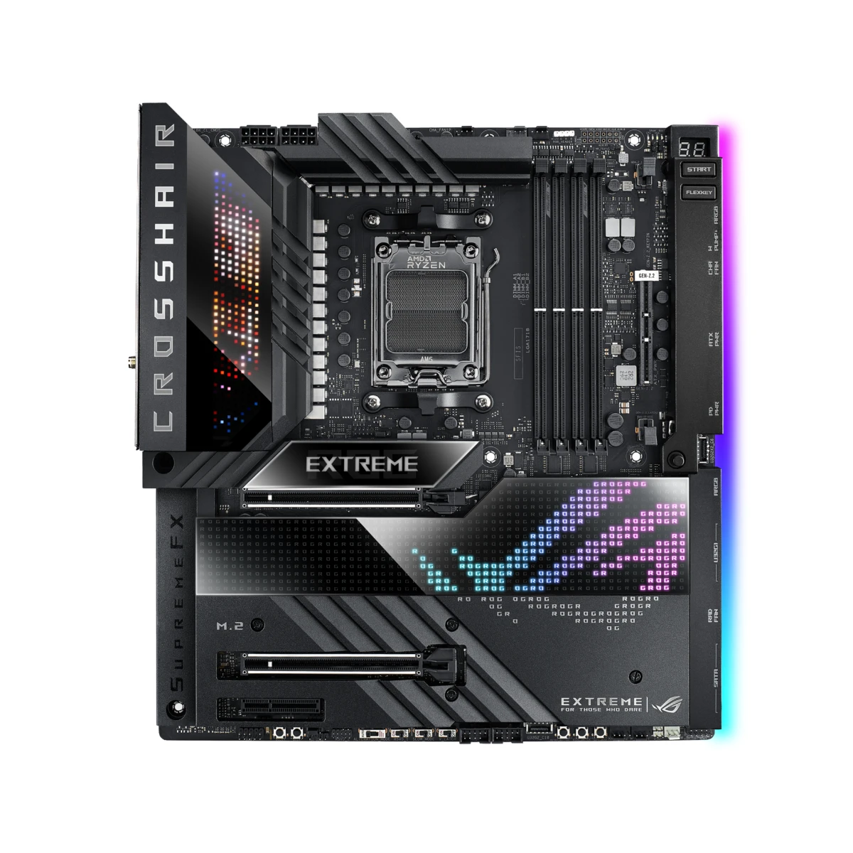 ASUS ROG Crosshair X670E Extreme AM5 E-ATX Motherboard – AMD X670E, DDR5, PCIe 5.0, WiFi 6E - 90MB1B10-M0EAY0 view 2
