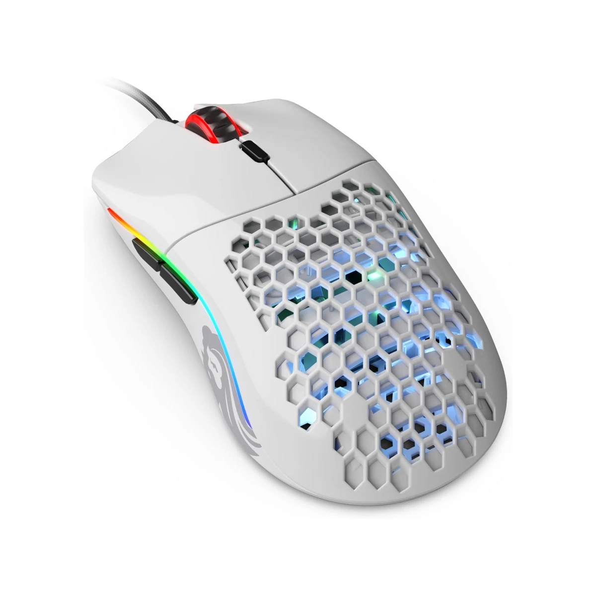 GLORIOUS Model O Gaming Mouse (Glossy White) (Pixart PMW-3360, Omron Switches, 12000 DPI) - GO-GWHITE