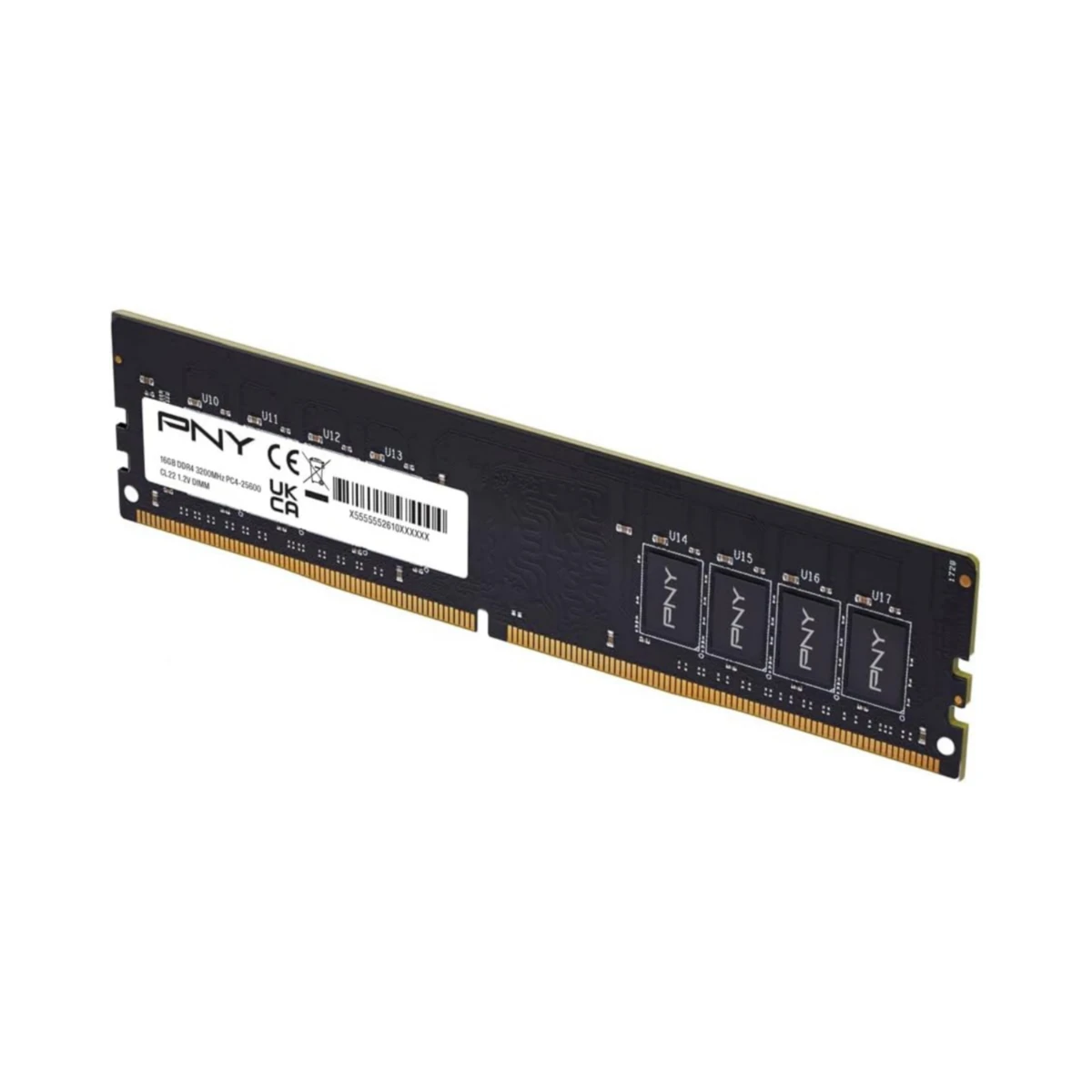 PNY Performance 16GB DDR4 3200MHz Desktop RAM - Black | MD16GSD43200-TB view 3