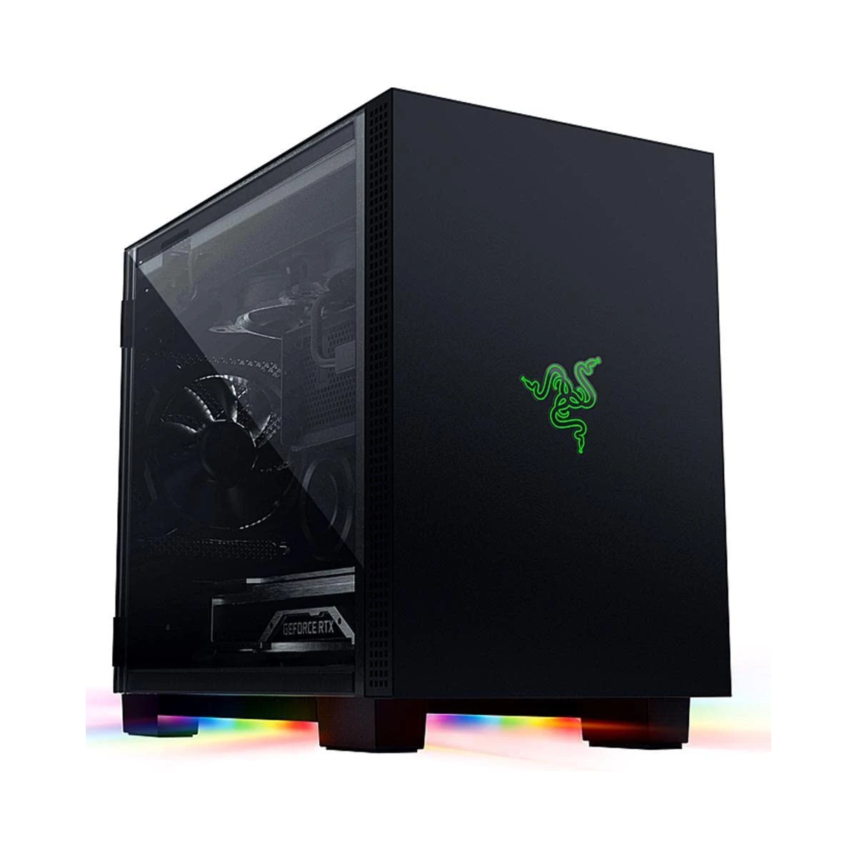 Razer Tomahawk Tempered Glass Mini-ITX Gaming Case - Black - RC21-01400100-R3M1