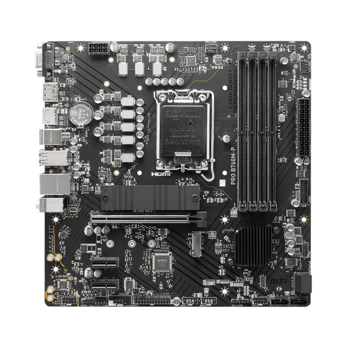 MSI PRO B760M-P DDR5 Micro-ATX Motherboard Intel LGA 1700 - 911-7E02-014 view 2