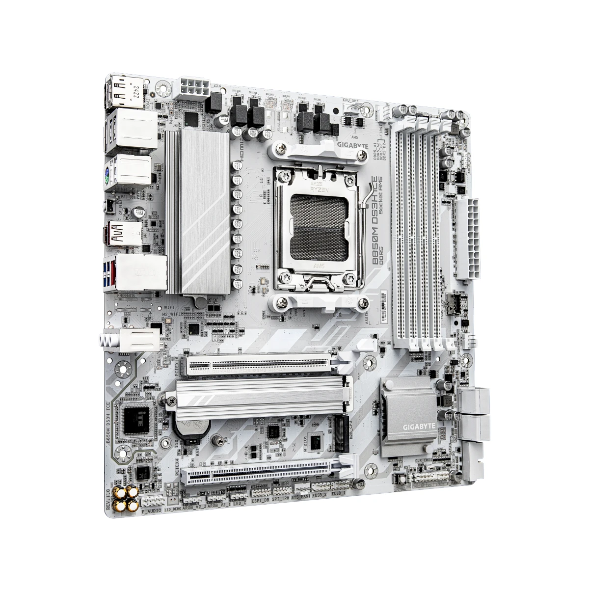 Gigabyte B850M DS3H ICE AM5 Micro-ATX Motherboard - B850M-DS3H-ICE view 3
