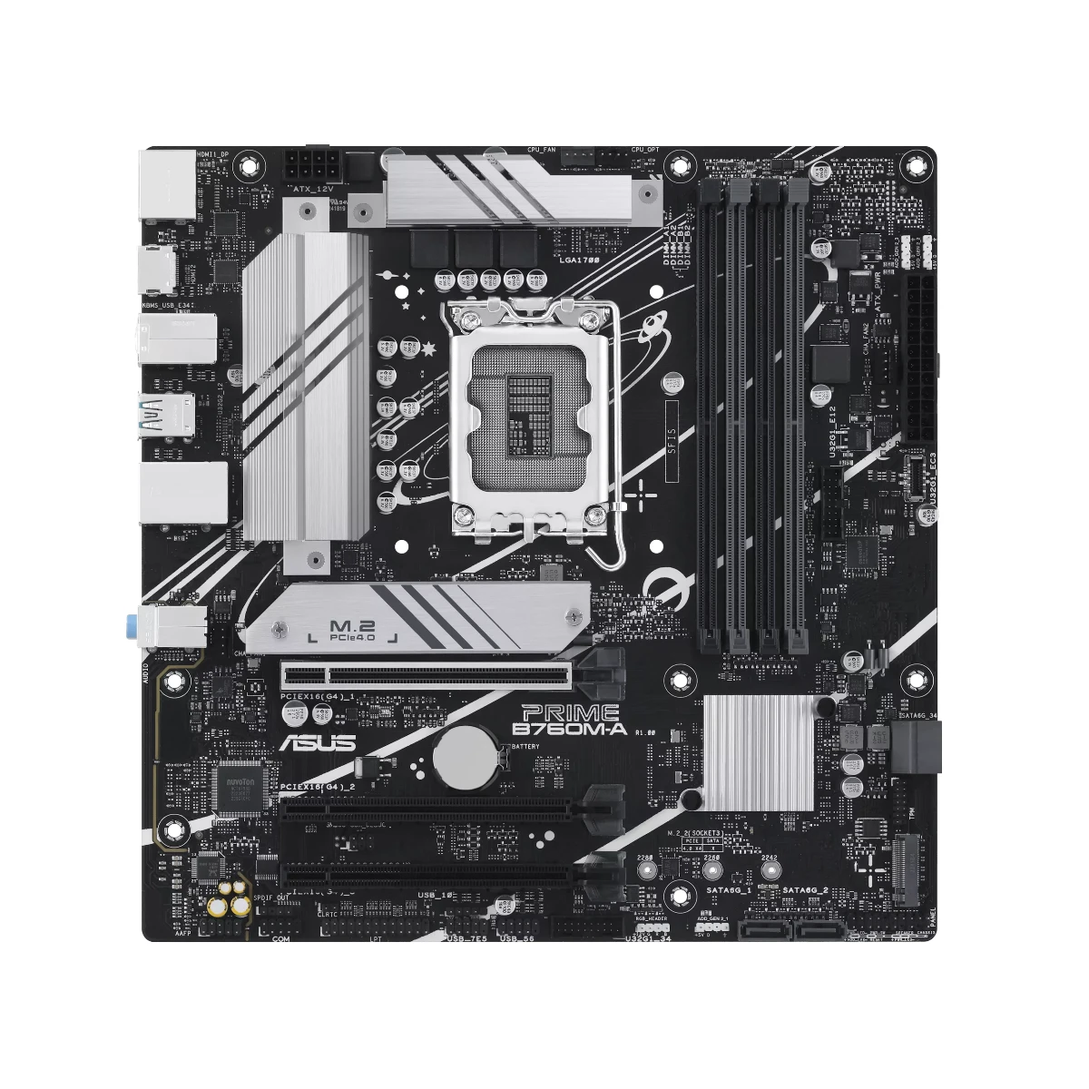 ASUS PRIME B760M-A-CSM LGA 1700 DDR5 Micro-ATX Motherboard - 90MB1EK0-M0EAYC view 2