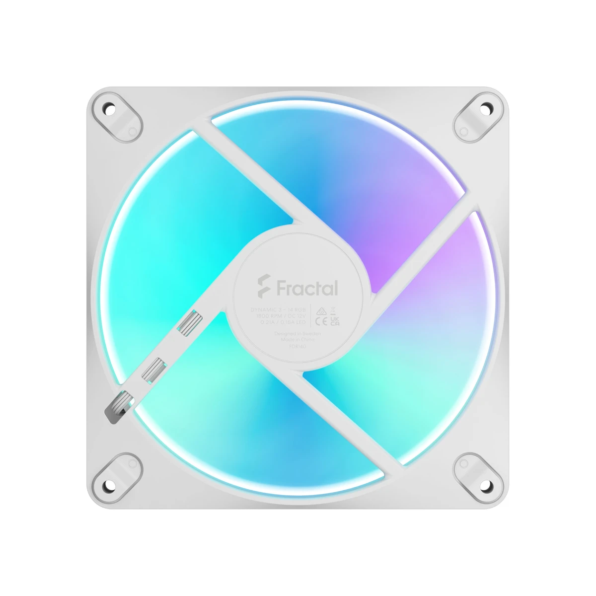 Fractal Design Dynamic 3 14 RGB Fan - White | FD-F-DR3-1402 view 4