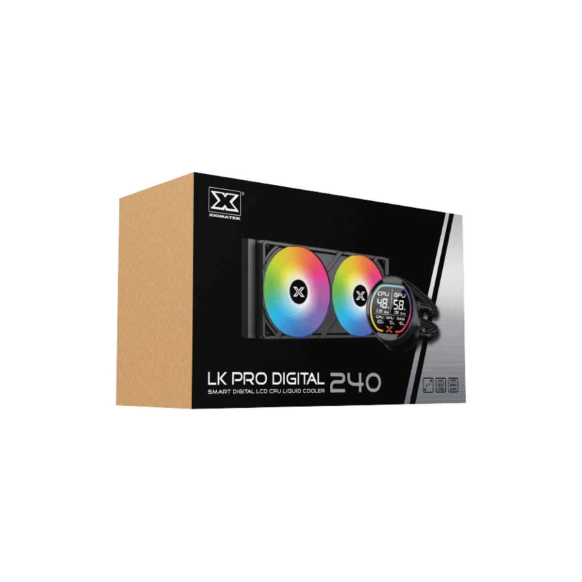 XIGMATEK LK Pro 240 Digital PWM ARGB Liquid CPU Cooler - Black | EN47428 view 6