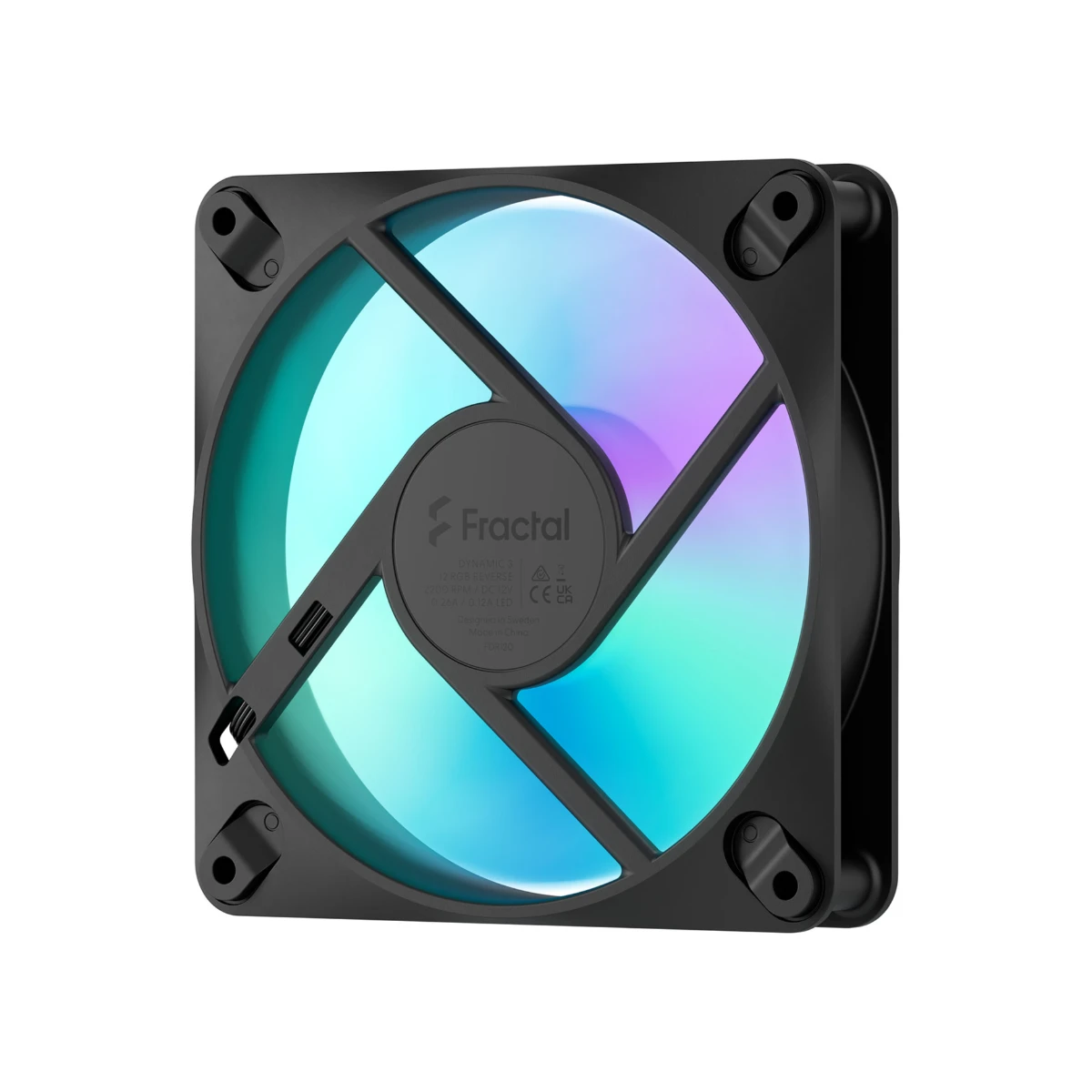 Fractal Design Dynamic 3 12 Reverse RGB Fan - Black | FD-F-DR3-1204 view 3