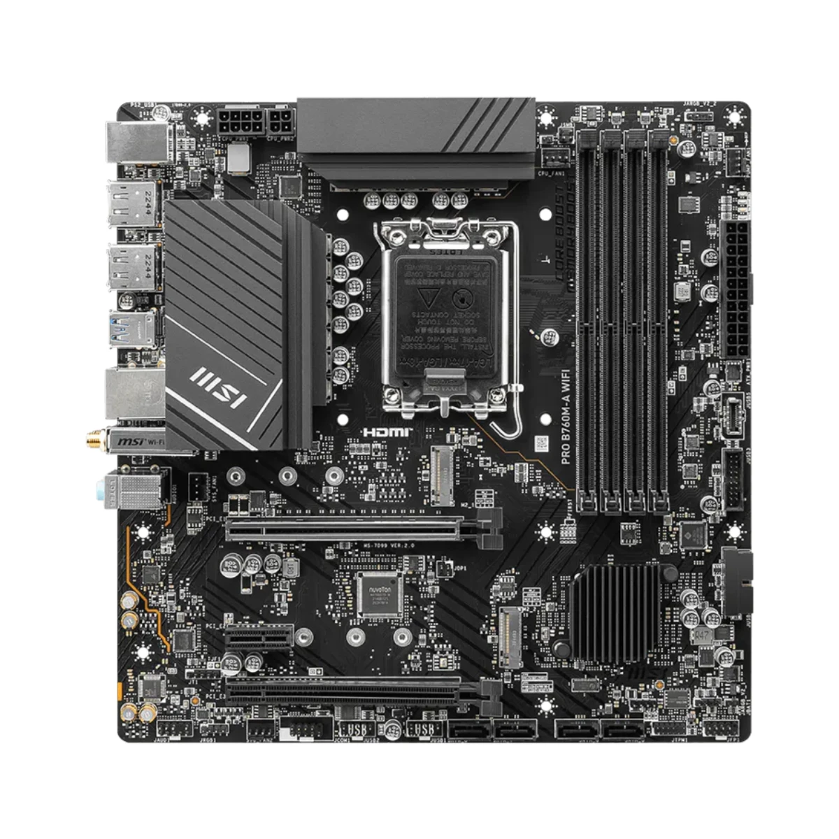 MSI PRO B760M-A WiFi DDR5 Micro-ATX Motherboard Intel LGA 1700 - 911-7D99-021 view 2