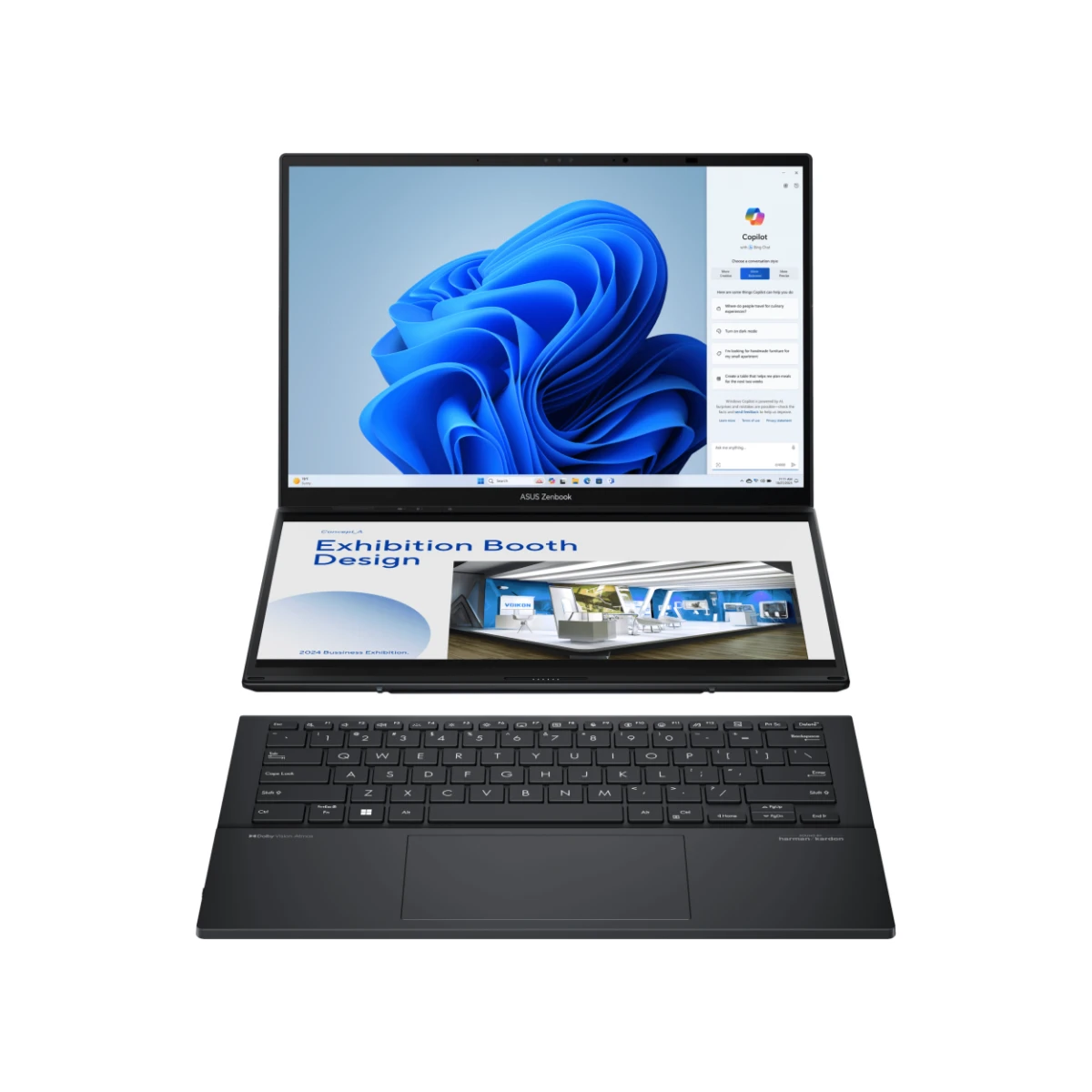 ASUS Zenbook Duo UX8406CA Laptop (Intel Arc Graphics, Intel Core Ultra 9 285H, 32GB RAM, 2TB SSD, 14" 3K OLED Touch, Windows 11 Home, Grey) - UX8406CA-PZ005W view 2