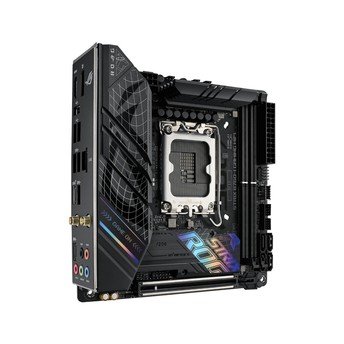 ASUS ROG Strix B760-I Gaming WiFi Intel LGA1700 DDR5 Mini-ITX Motherboard - 90MB1D90-M0EAY0 view 2