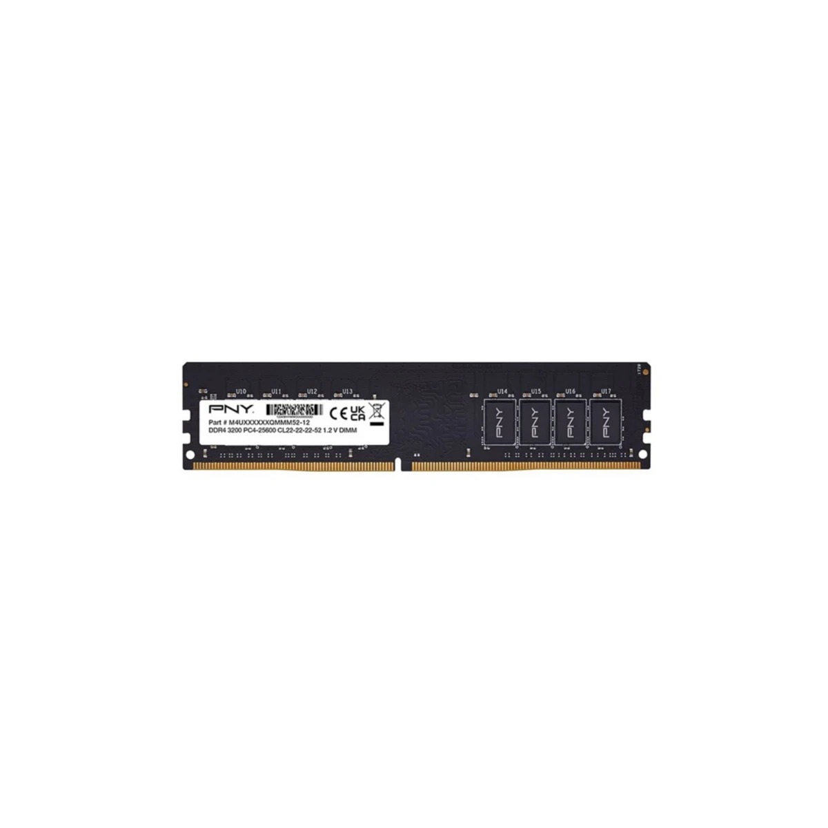 PNY Performance 16GB DDR4 3200MHz Desktop RAM - Black | MD16GSD43200-TB view 2