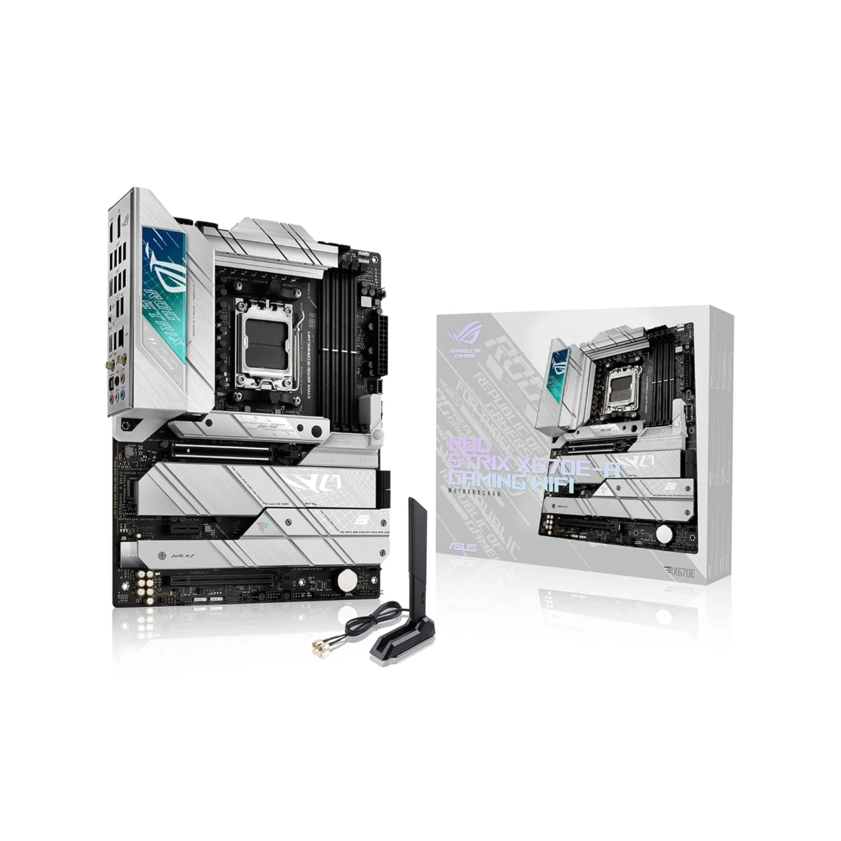 ASUS ROG Strix X670E-A Gaming WiFi AMD AM5 DDR5 ATX Motherboard - 90MB1BM0-M0EAY0