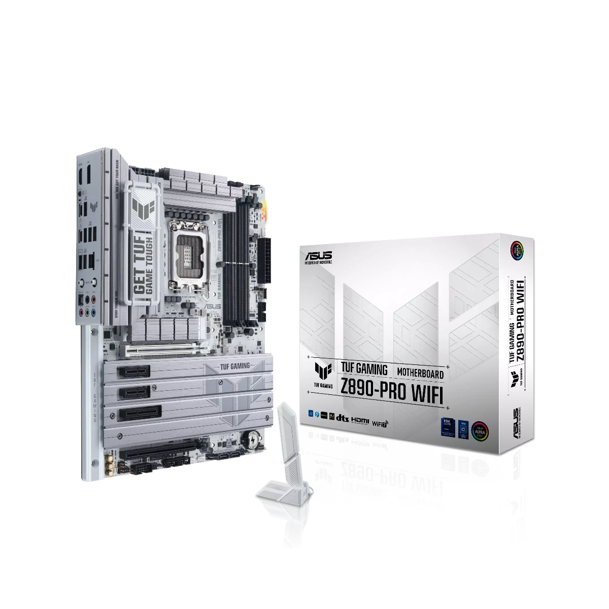 ASUS TUF GAMING Z890-PRO WIFI LGA 1851 ATX Gaming Motherboard – White - 90MB1IR0-M0EAY0