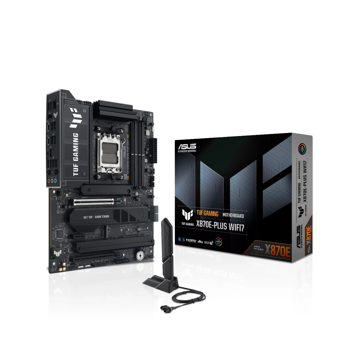 ASUS TUF GAMING X870E-PLUS WIFI7 AM5 DDR5 PCIe 5.0 ATX Motherboard - 90MB1M70-M0EAY0