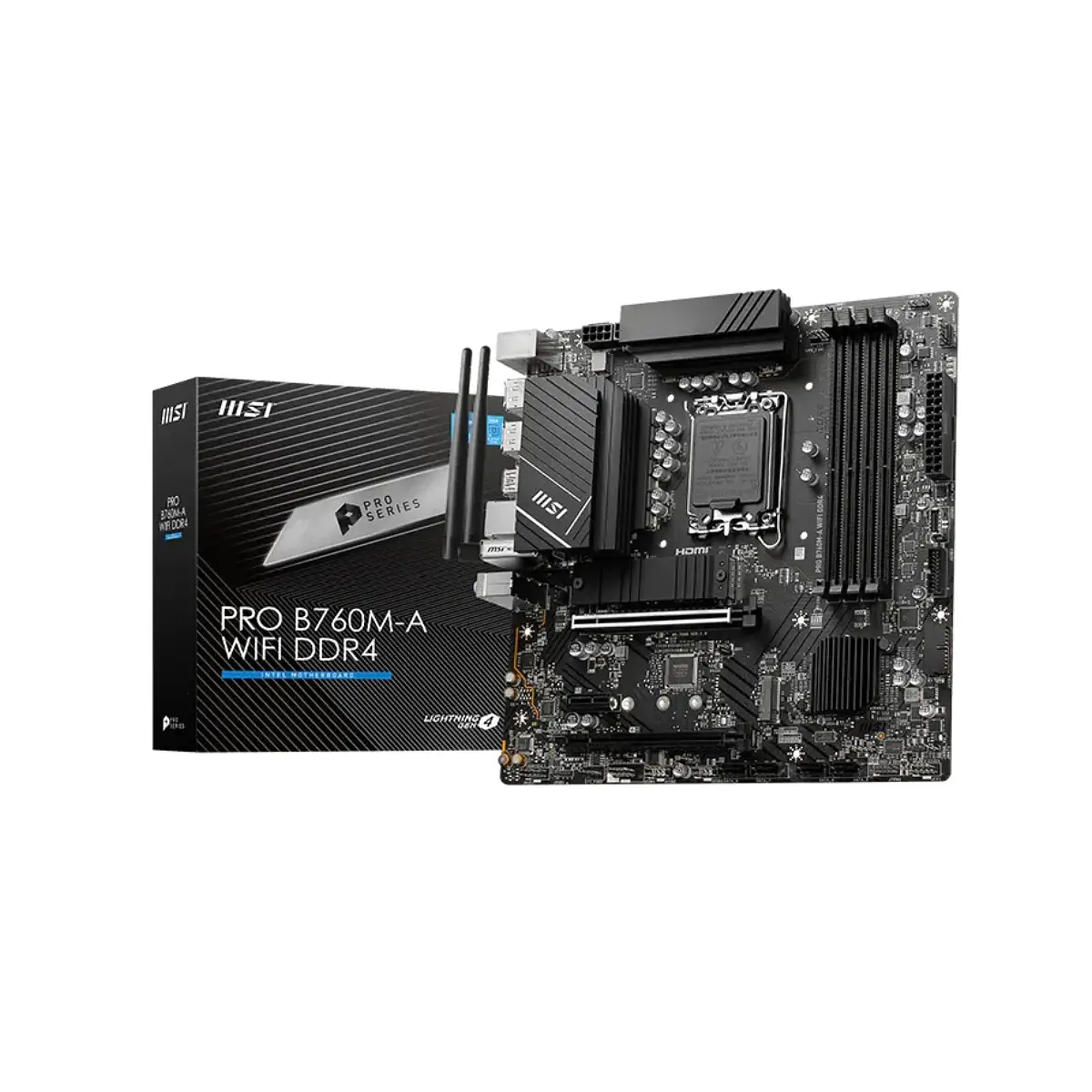 MSI PRO B760M-A WiFi DDR4 Micro-ATX Gaming Motherboard Intel LGA 1700 - 911-7D99-001