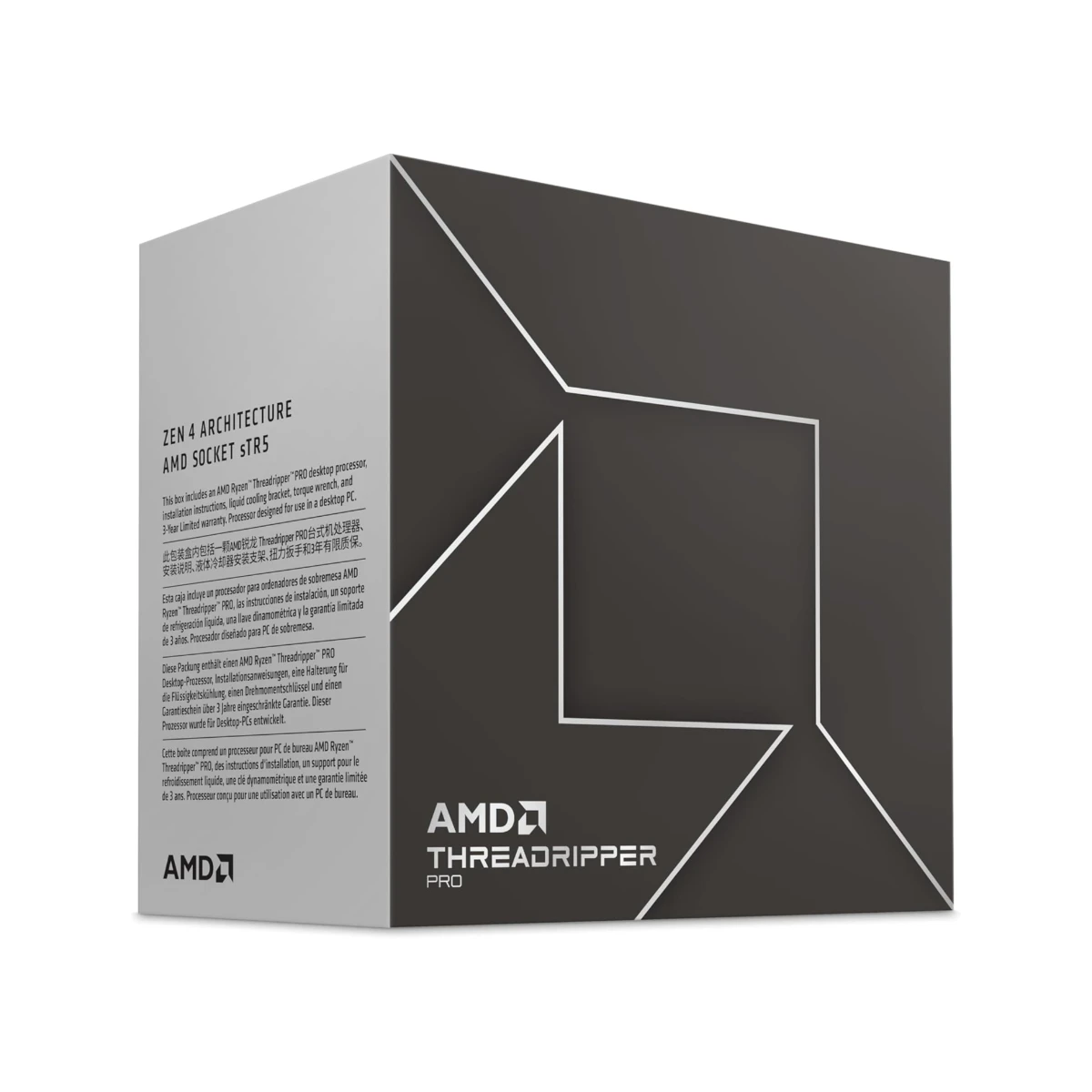 AMD Ryzen Threadripper PRO 7965WX 24-Core / 48-Thread 4.2 GHz Processor - 100-100000885WOF view 2