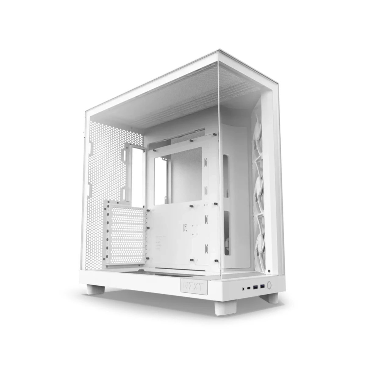 NZXT H6 Compact Dual-Chamber Mid-Tower ATX Case - White | CC-H62FW-01