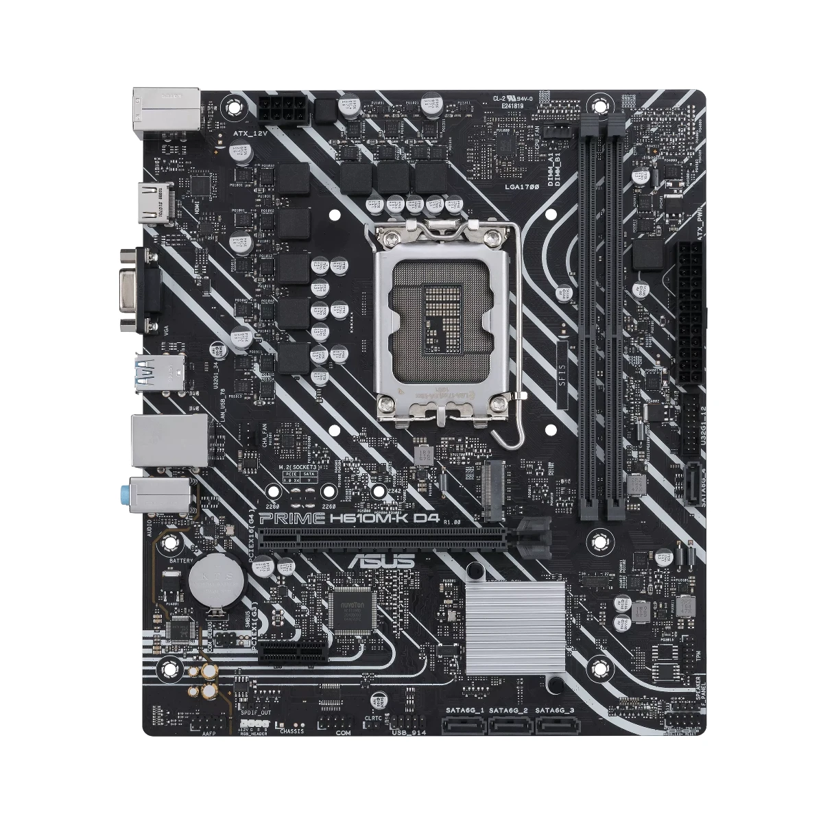 ASUS Prime H610M-K D4 Intel LGA 1700 DDR4 Micro-ATX Motherboard - 90MB1A10-M0EAY0