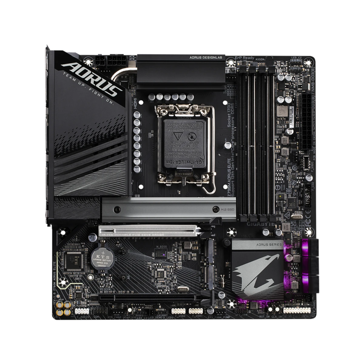 Gigabyte Z790M AORUS ELITE DDR5 LGA1700 Micro-ATX Motherboard - Z790M-AORUS-ELITE view 2