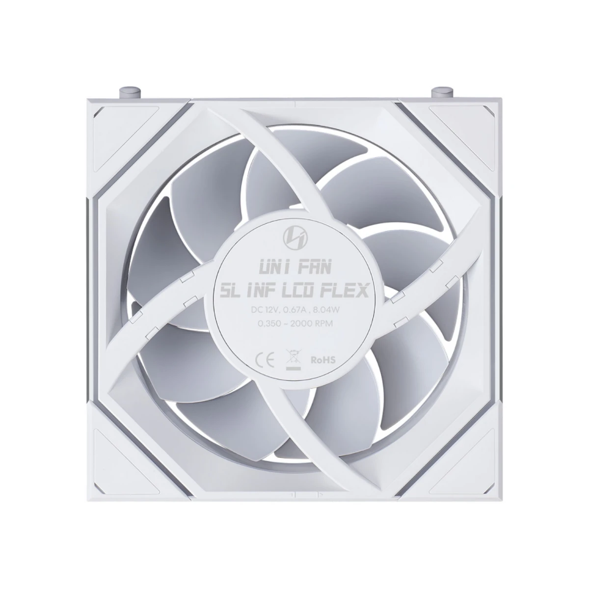 Lian-Li UNI FAN SL-INF LCD FLEX 120mm Single Case Fan - White | G9F-12SLIND1F1W view 4
