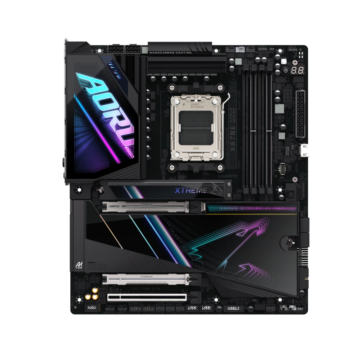 Gigabyte X870E AORUS XTREME AI TOP AM5 E-ATX Gaming Motherboard - X870E-A-XTREME-AI-TOP view 2