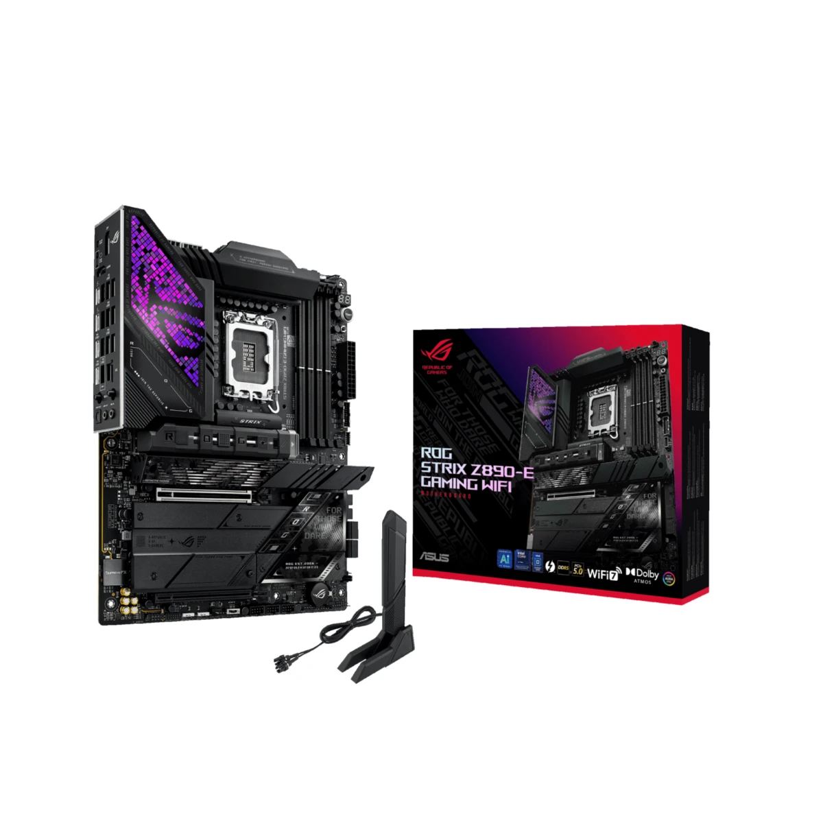 ASUS ROG STRIX Z890-E GAMING WIFI LGA 1851 ATX Gaming Motherboard – Black - 90MB1IM0-M0EAY0