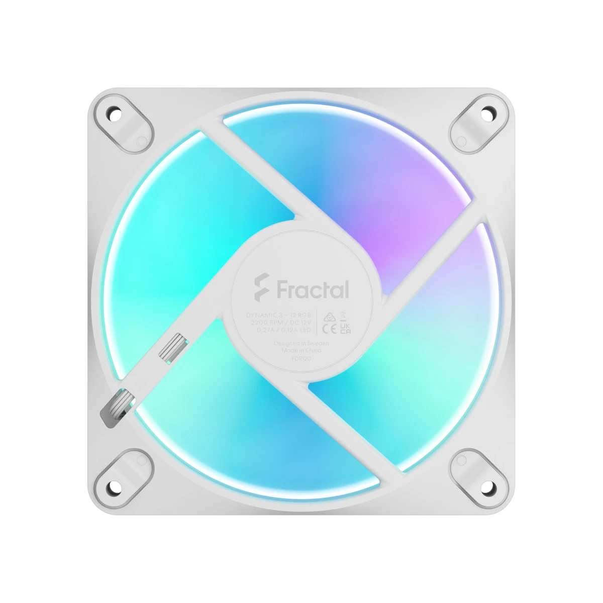 Fractal Design Dynamic 3 12 RGB Fan - White | FD-F-DR3-1202 view 4