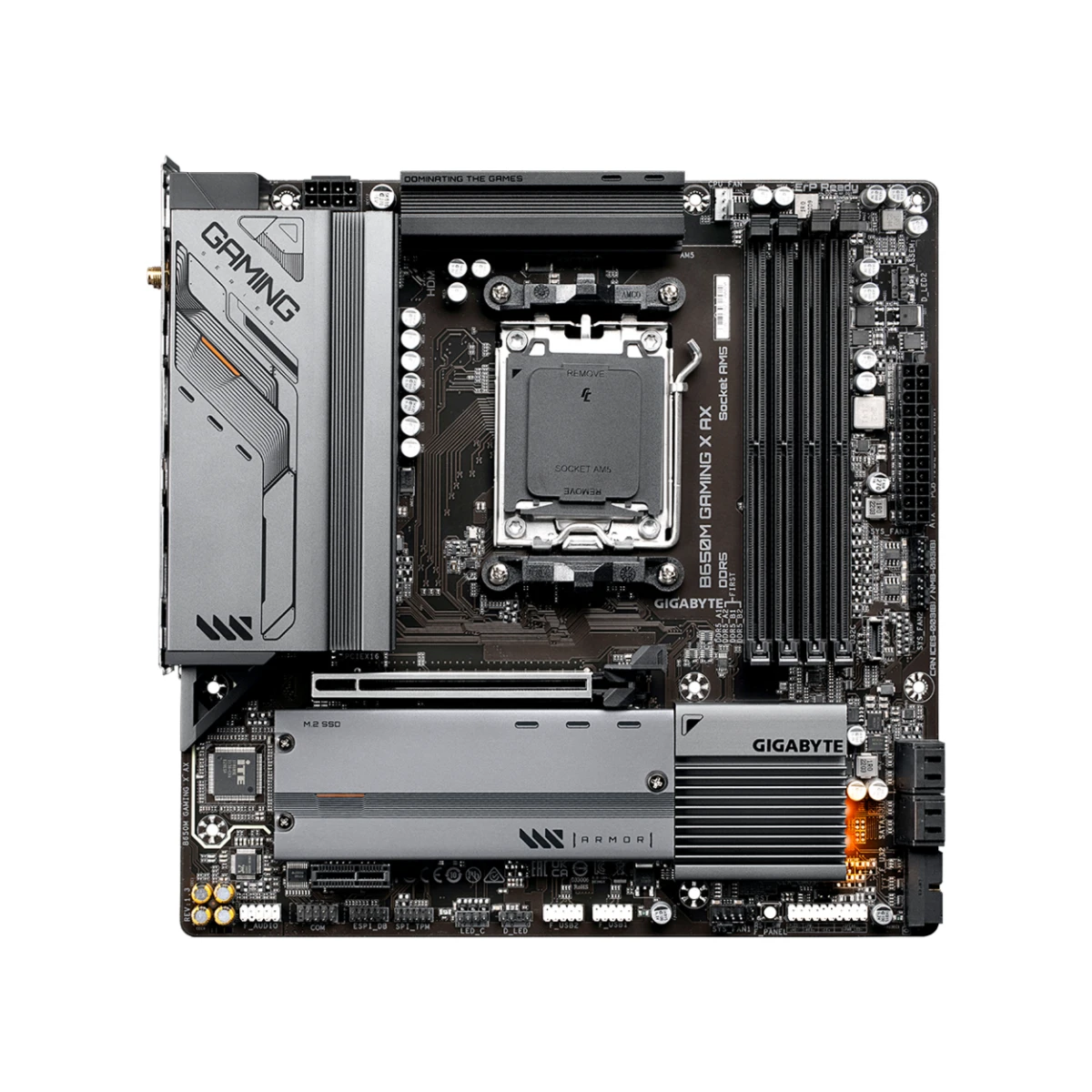 Gigabyte B650M Gaming X AX AMD AM5 Micro-ATX Gaming Motherboard DDR5 - B650M-GAMING-X-AX view 2