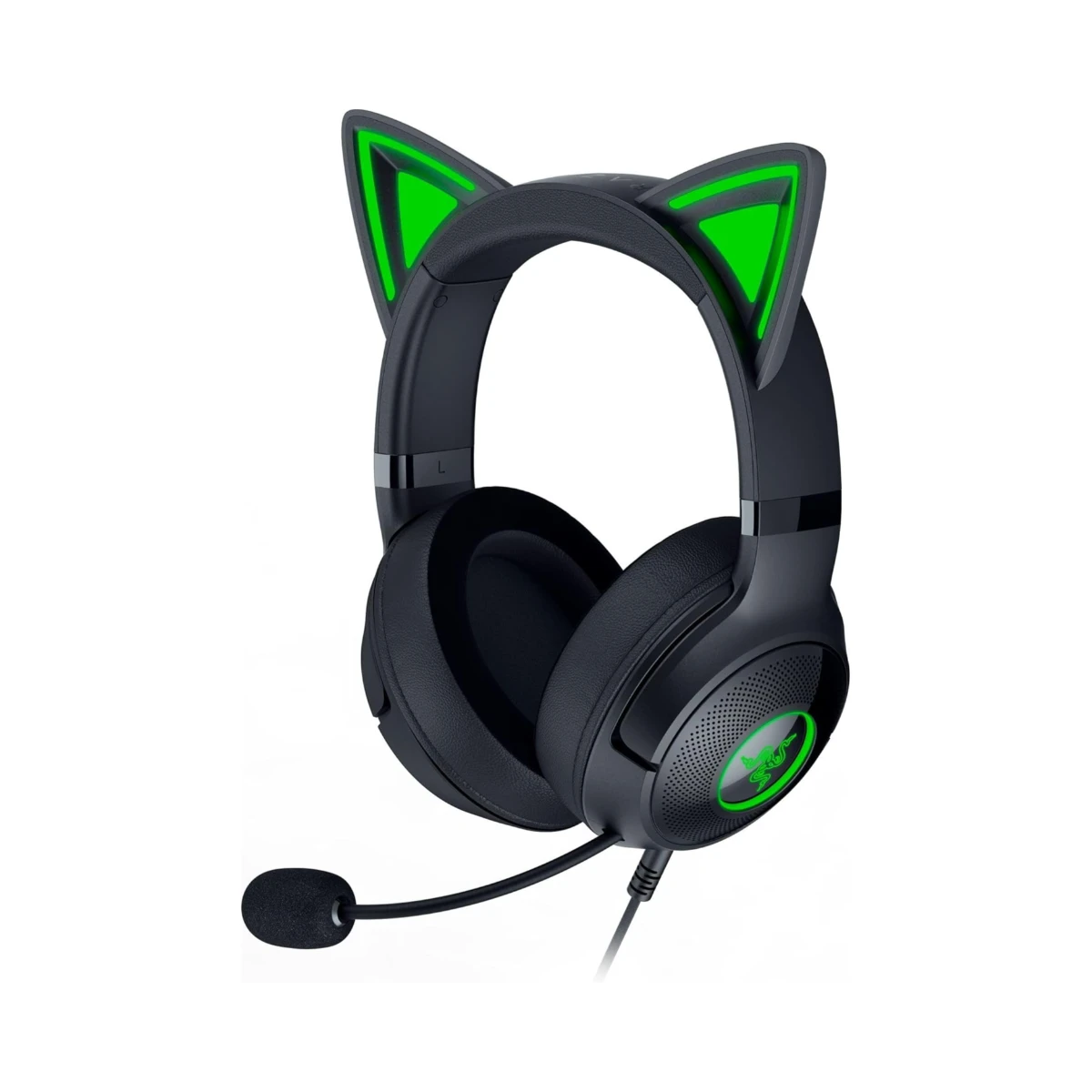 Razer Kraken Kitty V2 Wired RGB Gaming Headset with Kitty Ears - Black | RZ04-04730100-R3M1