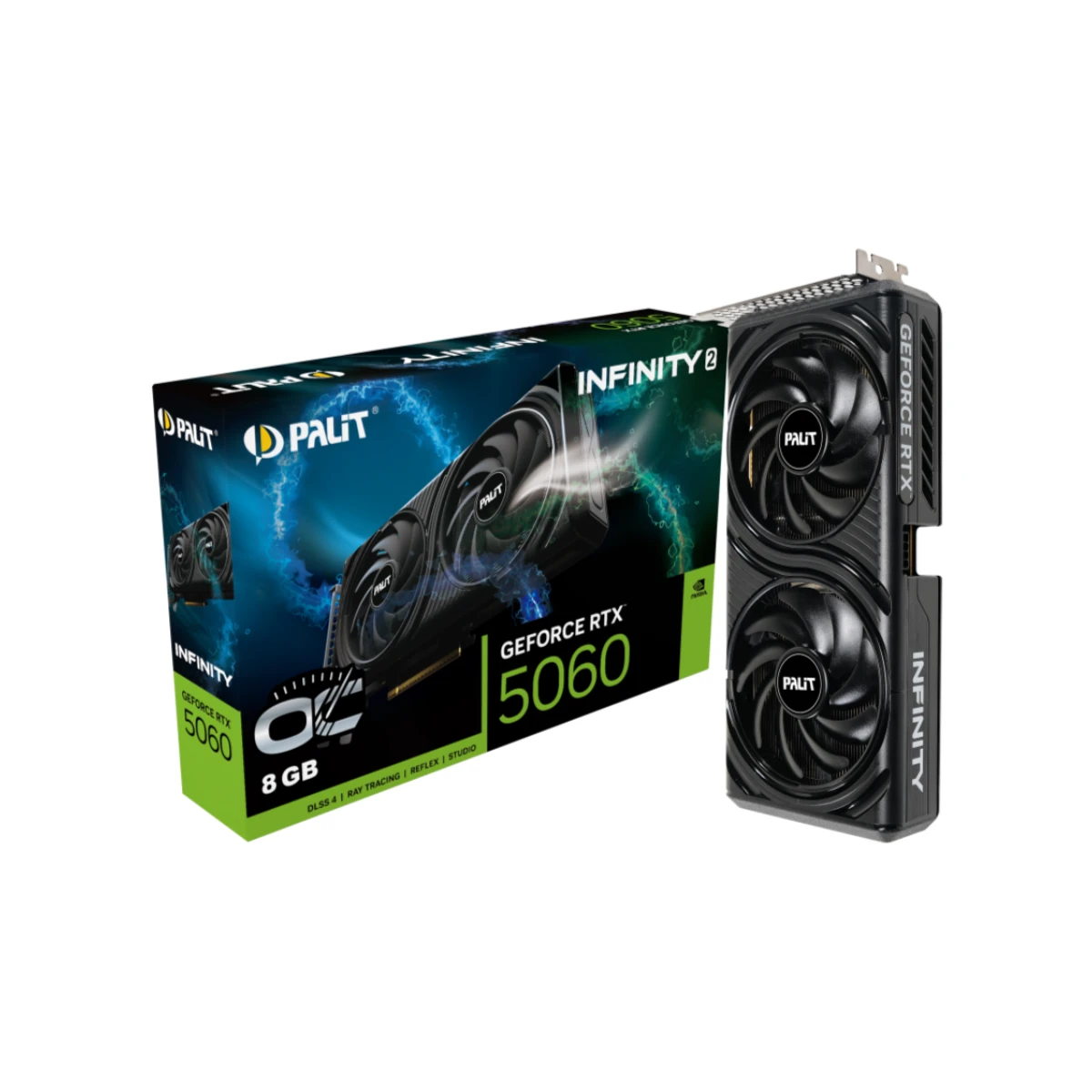 PALIT GeForce RTX5060 INFINITY 2 OC Graphics Card, 8GB GDDR7 , DLSS 4 - 75060V19P1-GB2063L