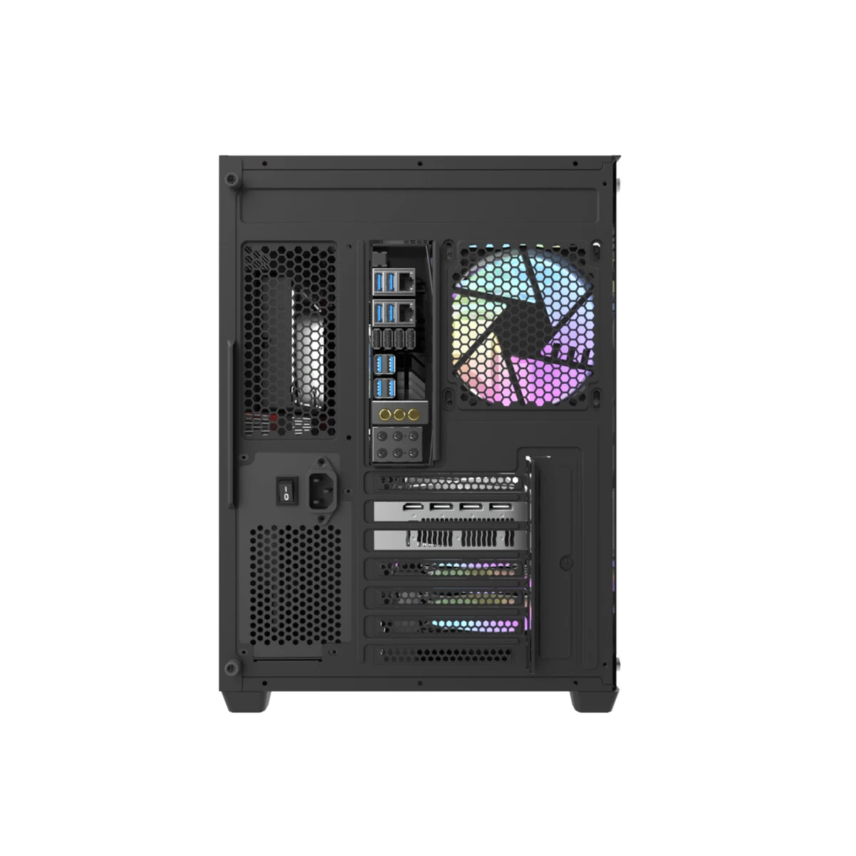 DarkFlash C285P ATX Tempered Glass Gaming Case - Black | C285P-B view 4