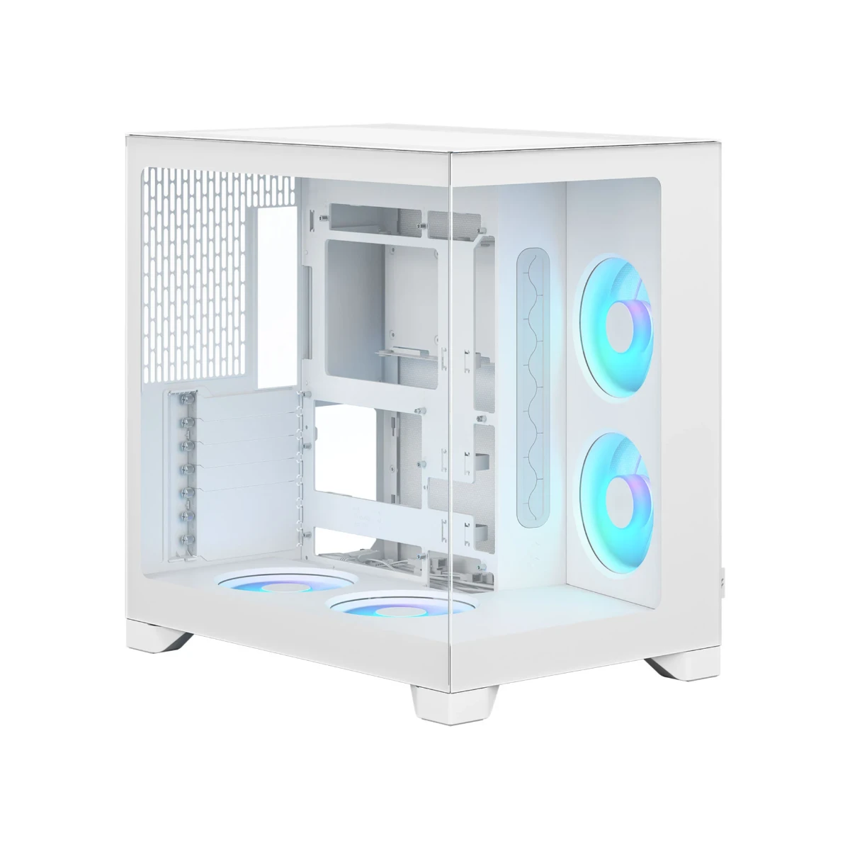 Fractal Pop 2 Vision RGB Dual-Chamber Mid-Tower TG EATX Case - White | FD-C-POV2A-03