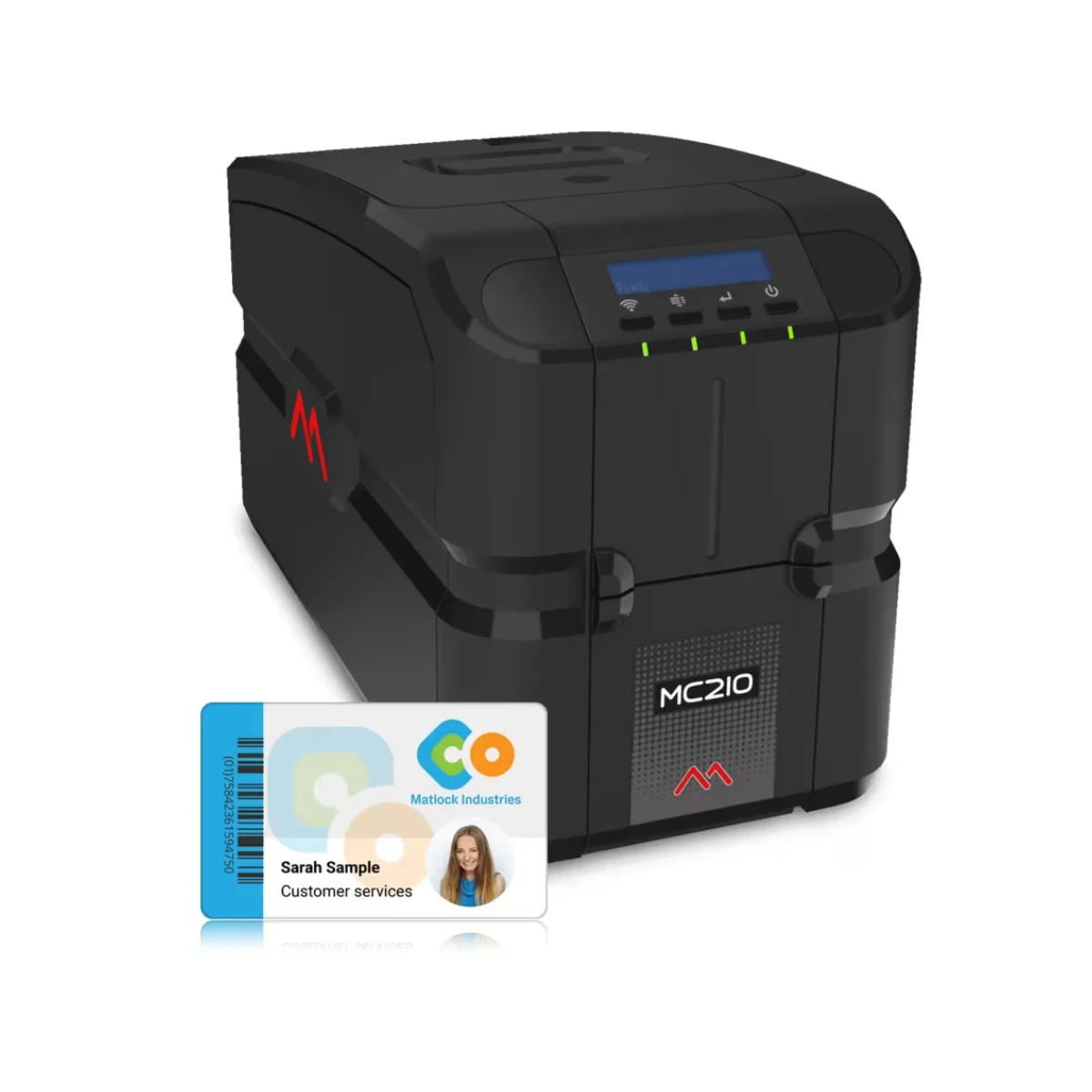 Matica MC210 ID Card Printer, 300 dpi, Direct-to-Card, 180 cph - MC210