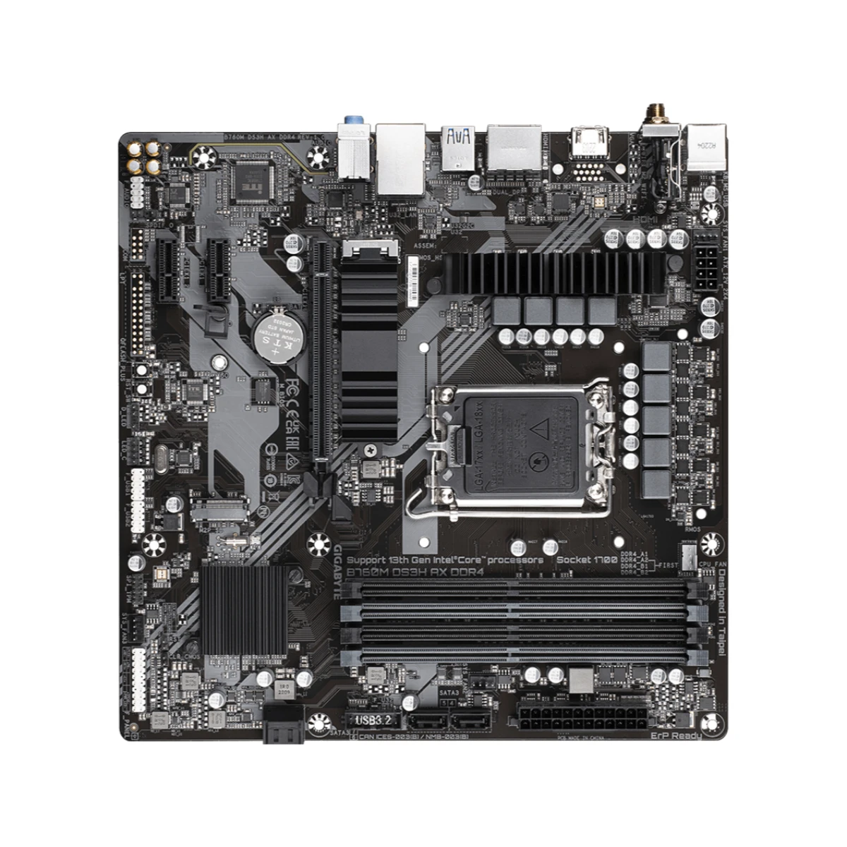Gigabyte B760M DS3H AX DDR4 Micro-ATX Gaming Motherboard Intel LGA 1700 - B760M-DS3H-AX-DDR4 view 4
