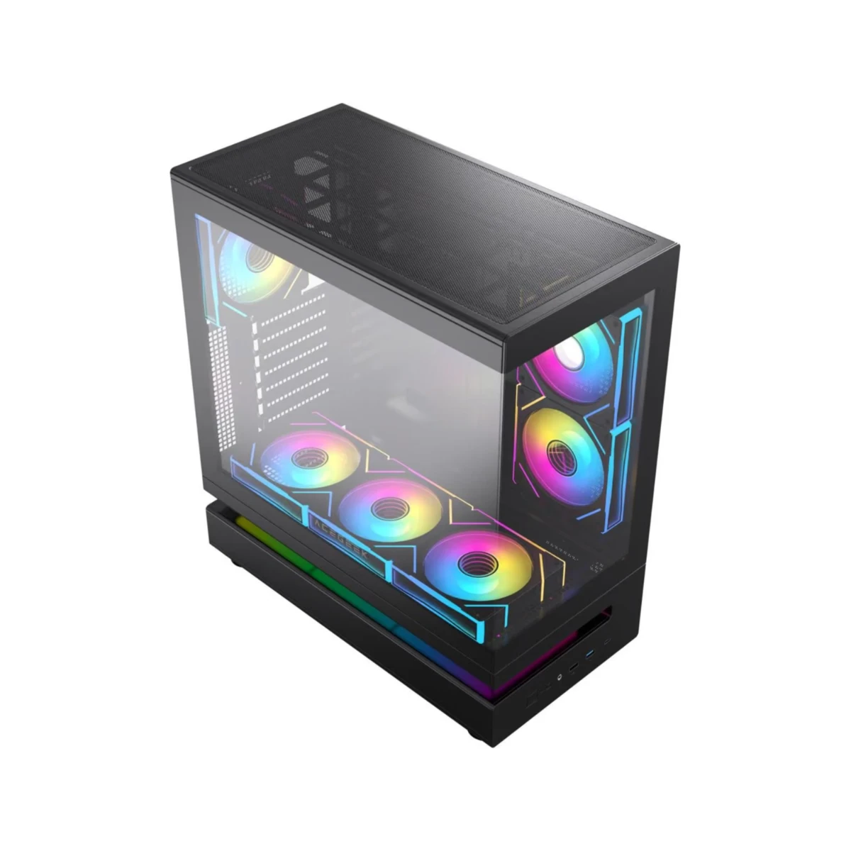 Acegeek Clearion Tempered Glass ATX Gaming Case - Black | AG-CLEARION-BK view 3