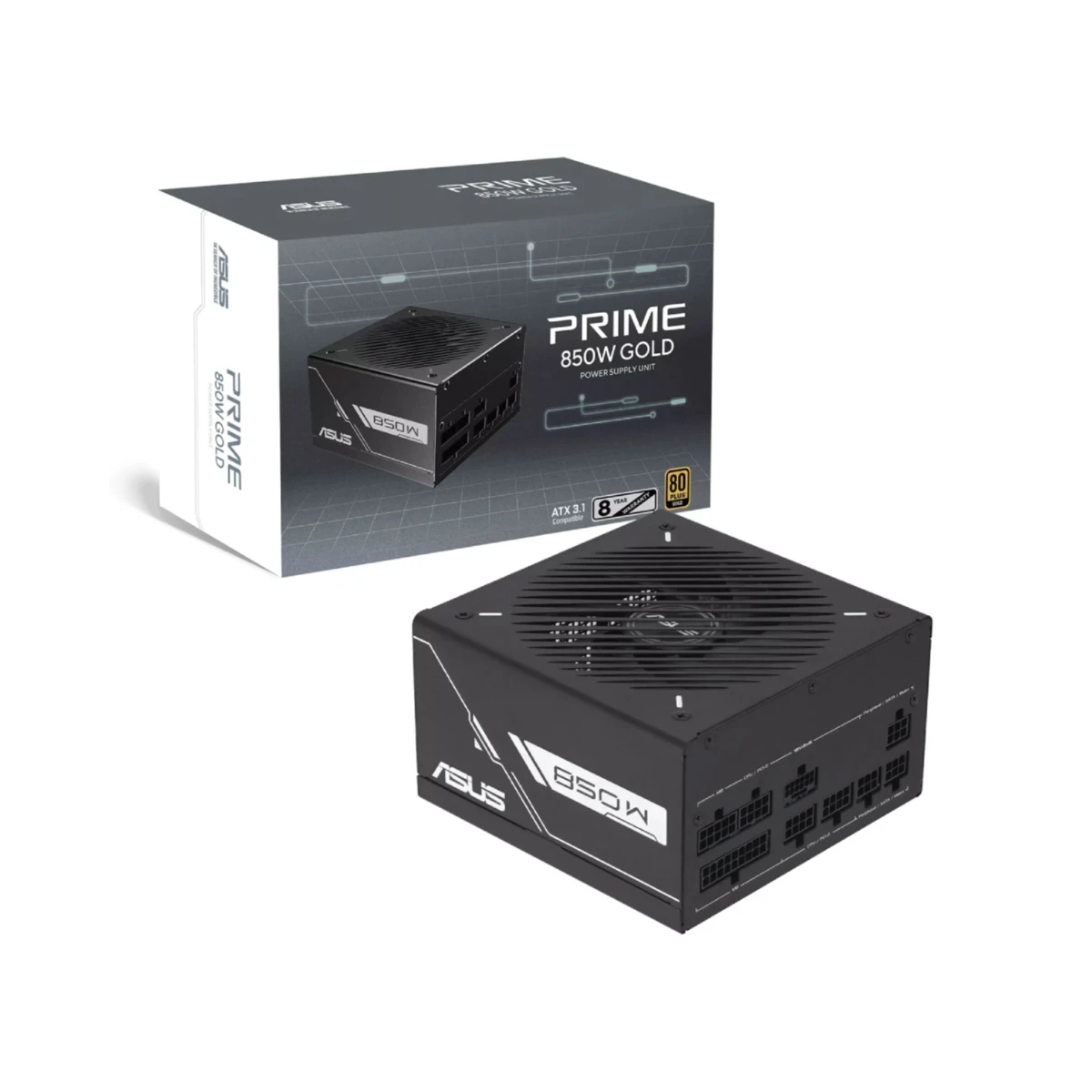 ASUS Prime 850W Gold Fully Modular 80+ Gold ATX Power Supply - Black | 90YE00U2-B0NA00