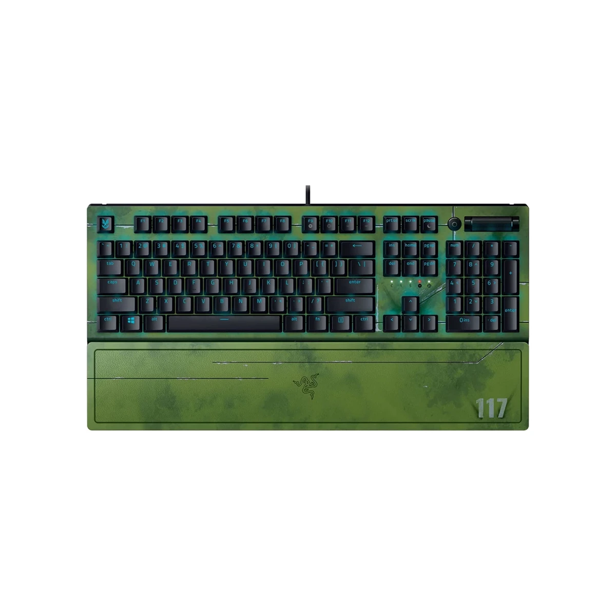 Razer BlackWidow V3 Mechanical Gaming Keyboard - Halo Infinite Edition (Green Mechanical Switches, Full-Size Layout, Razer Chroma RGB, Ergonomic Wrist Rest) - RZ03-03542600-R3M1