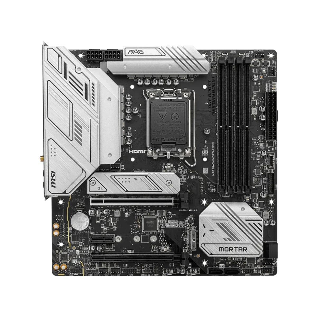 MSI MAG B760M Mortar WiFi Intel LGA 1700 Micro-ATX Motherboard - 7E01-012R view 2