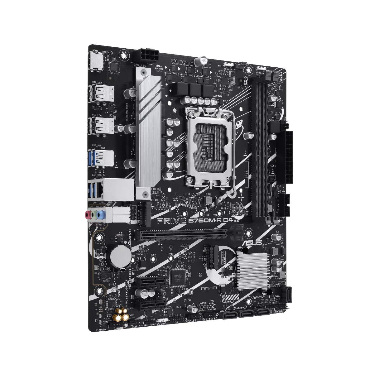 ASUS PRIME B760M-R D4 LGA 1700 Micro-ATX Motherboard - 90MB1HA0-M1EAY0 view 2