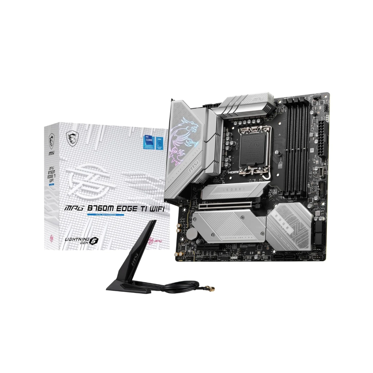 MSI MPG B760M EDGE TI WIFI DDR5 LGA1700 Micro-ATX Intel Motherboard - 911-7E11-002