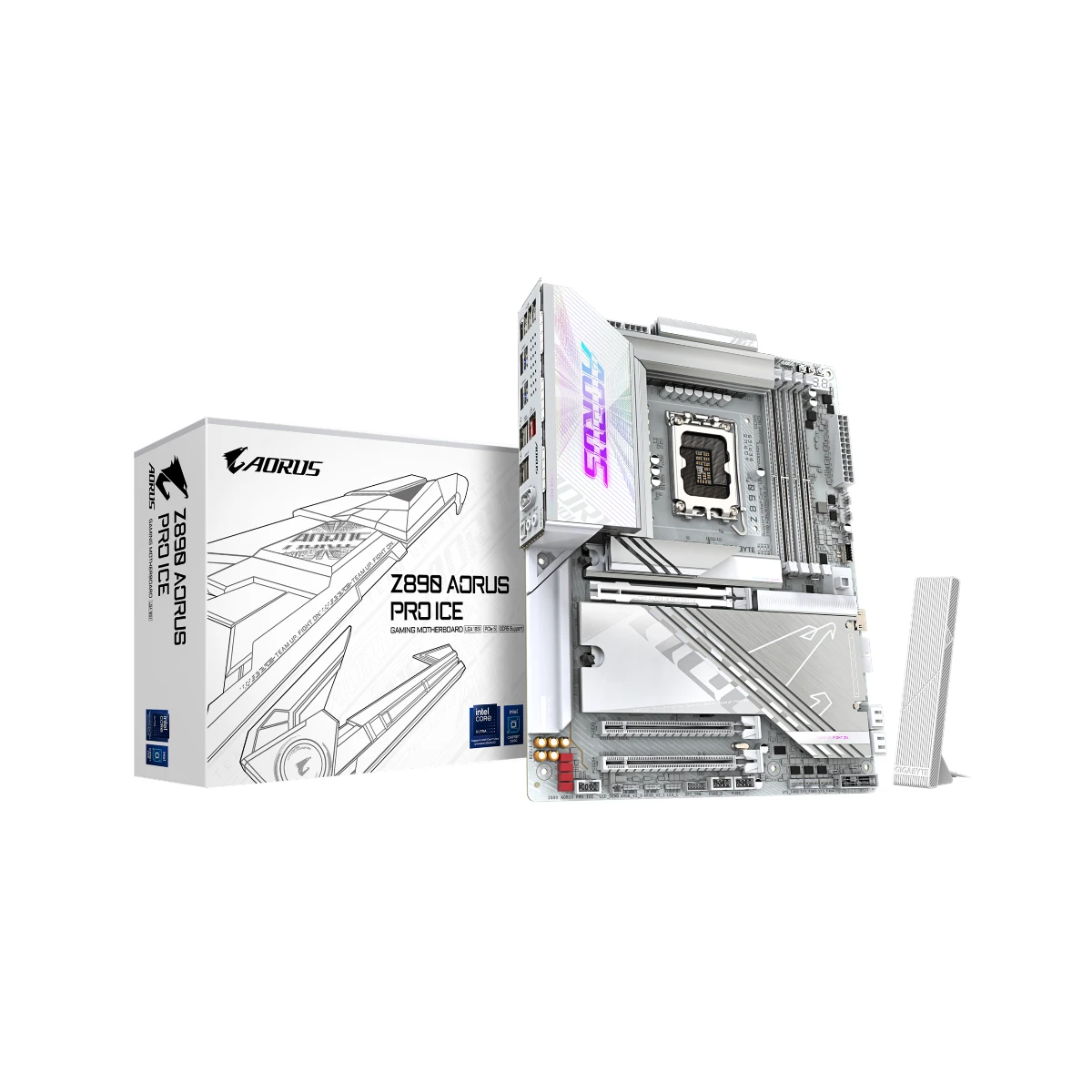 Gigabyte Z890 AORUS PRO ICE LGA 1851 ATX Gaming Motherboard – White - Z890-AORUS-PRO-ICE