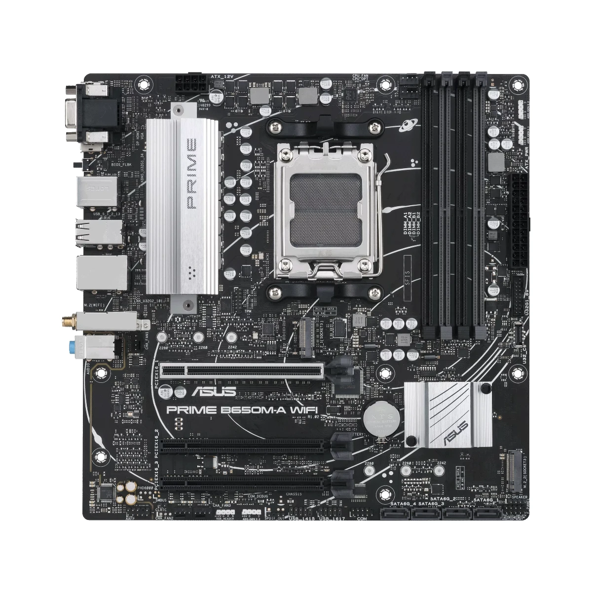 ASUS PRIME B650M-A WiFi AMD AM5 DDR5 PCIe 5.0 Micro-ATX Motherboard - 90MB1C00-M0EAY0 view 2