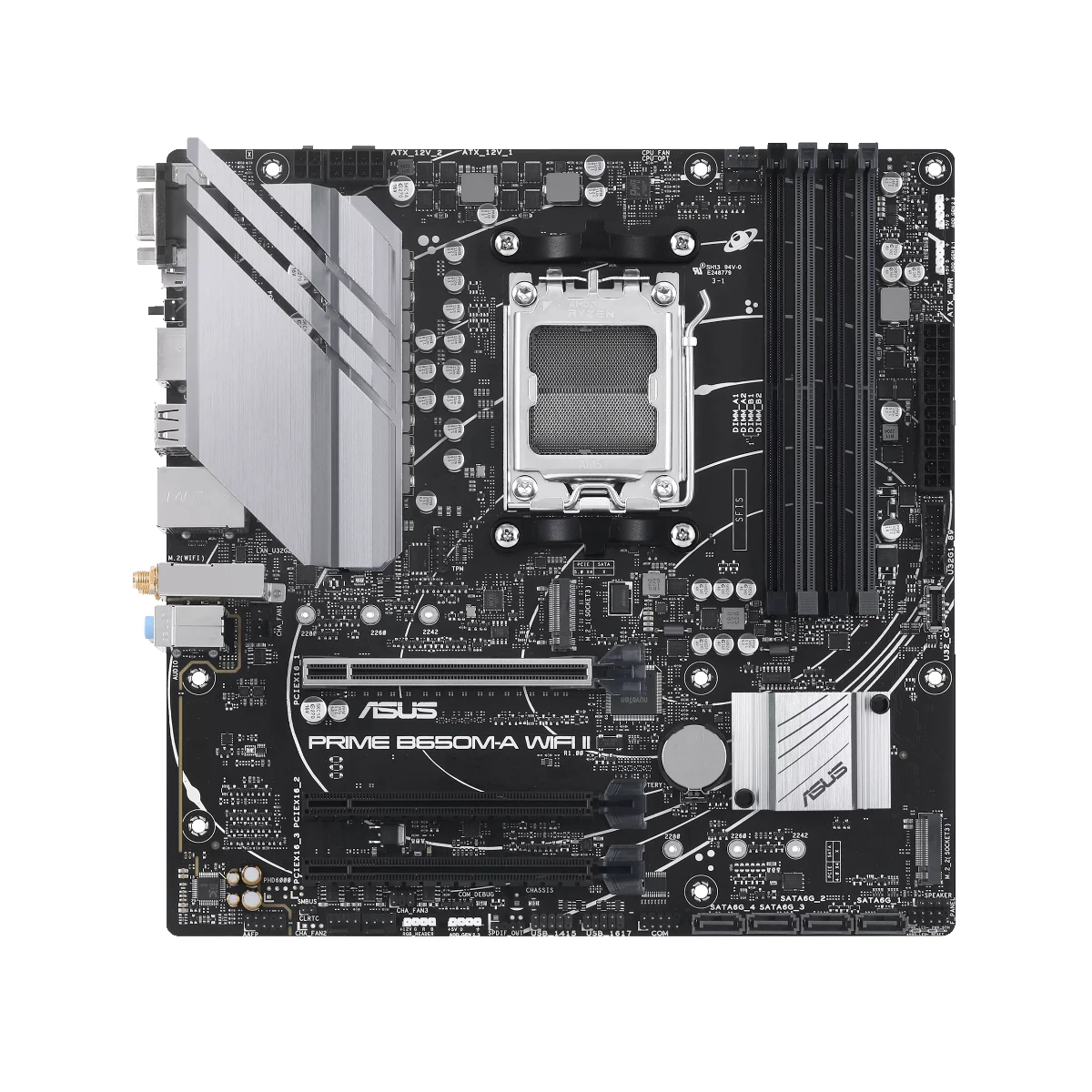 ASUS PRIME B650M-A WIFI II DDR5 Micro-ATX AM5 Motherboard - 90MB1EG0-M0EAY0 view 2