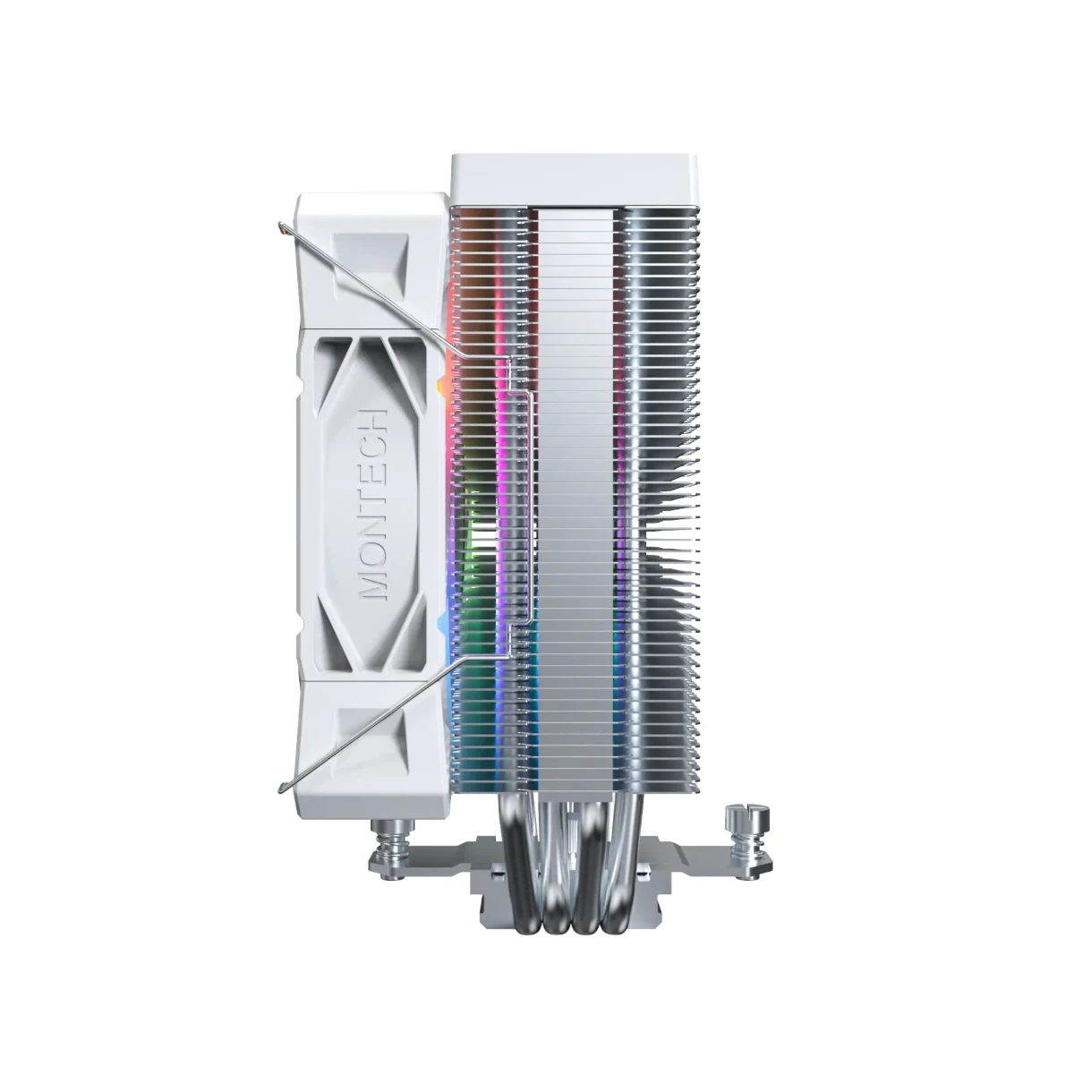 MONTECH NX400 ARGB Air CPU Cooler - White (120mm PWM Fan, ARGB Lighting, High Airflow Design) - NX400 ARGB WHITE view 4
