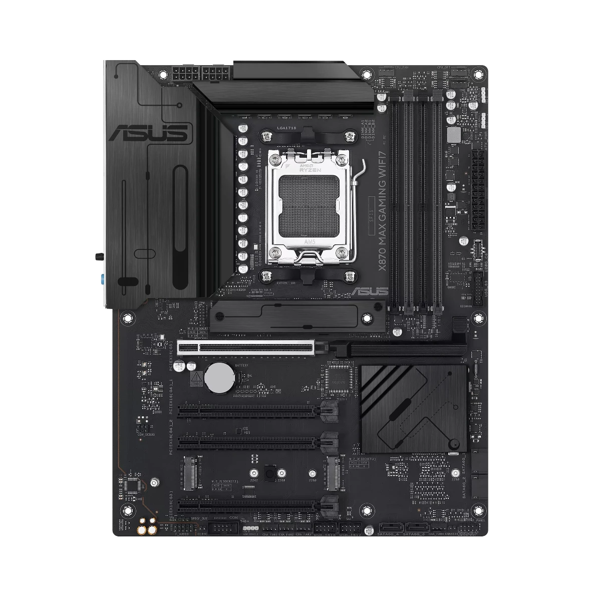 ASUS X870 MAX GAMING WIFI 7 AM5 DDR5 PCIe 5.0 ATX Motherboard - 90MB1LY0-M0EAY0 view 2