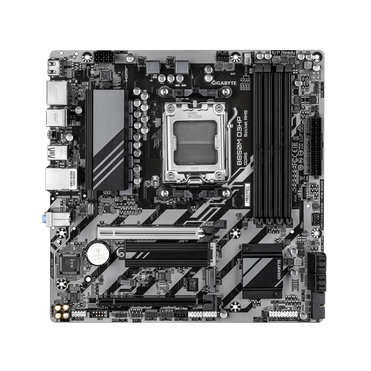 Gigabyte B850M D3HP AM5 Micro-ATX Motherboard - B850M-D3HP view 2
